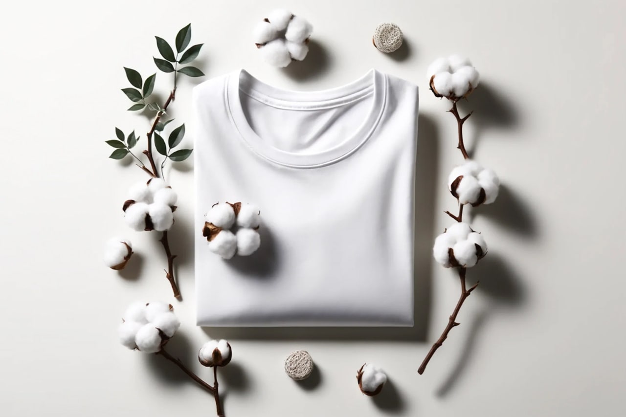 white 100% cotton t-shirt