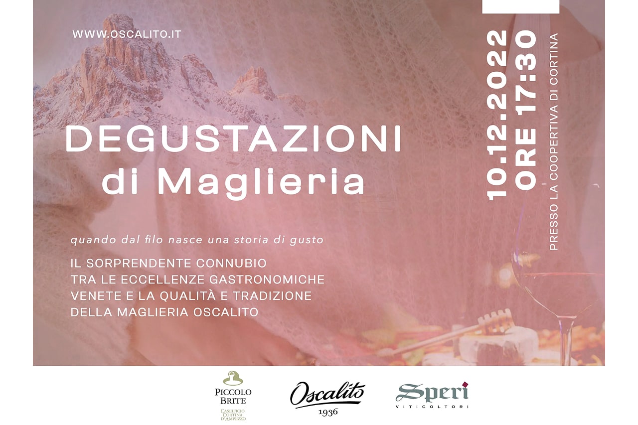 locandina degustazioni di maglieria Cortina