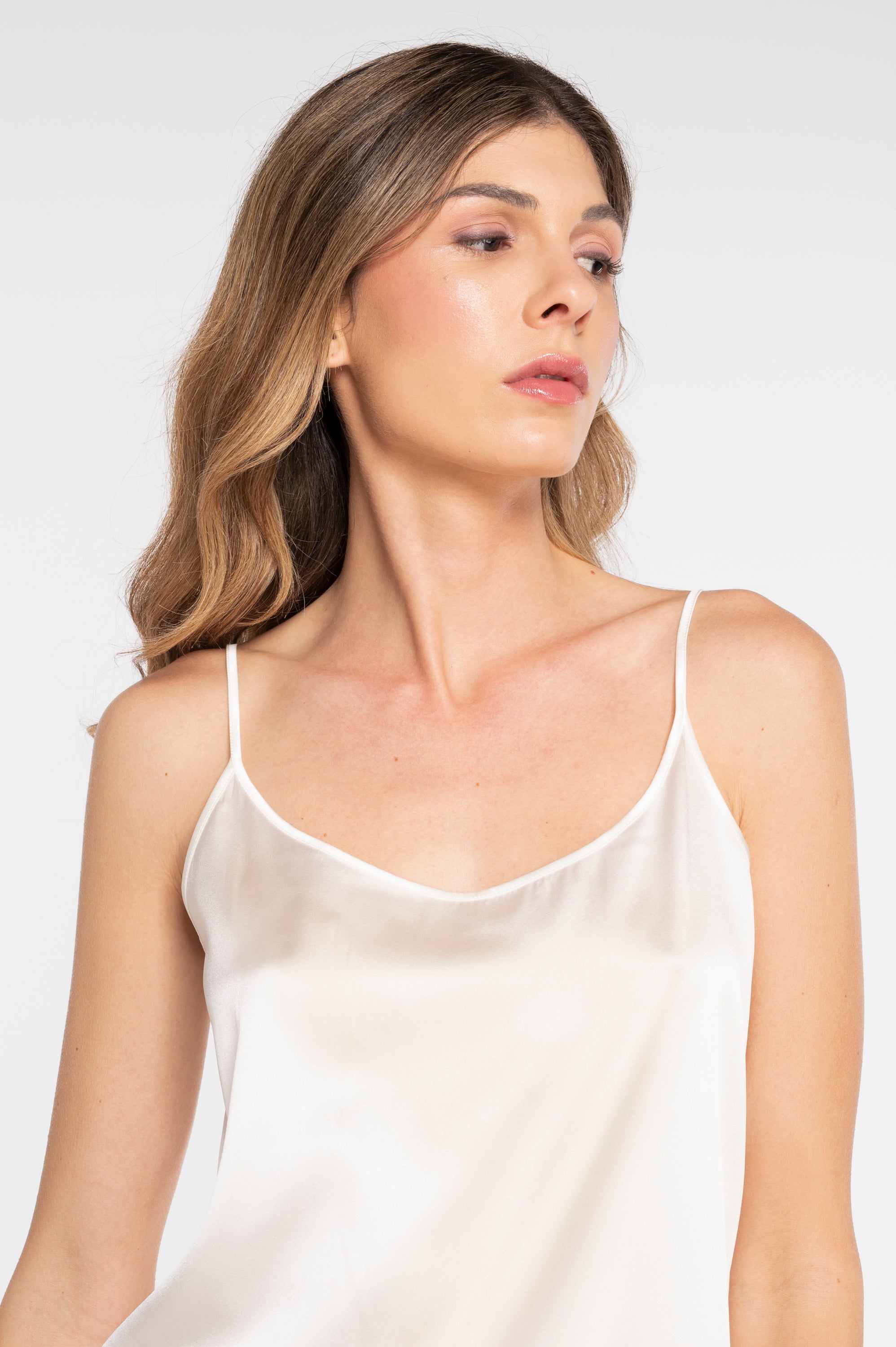 Top Spaghetti en Soie Stretch 10305