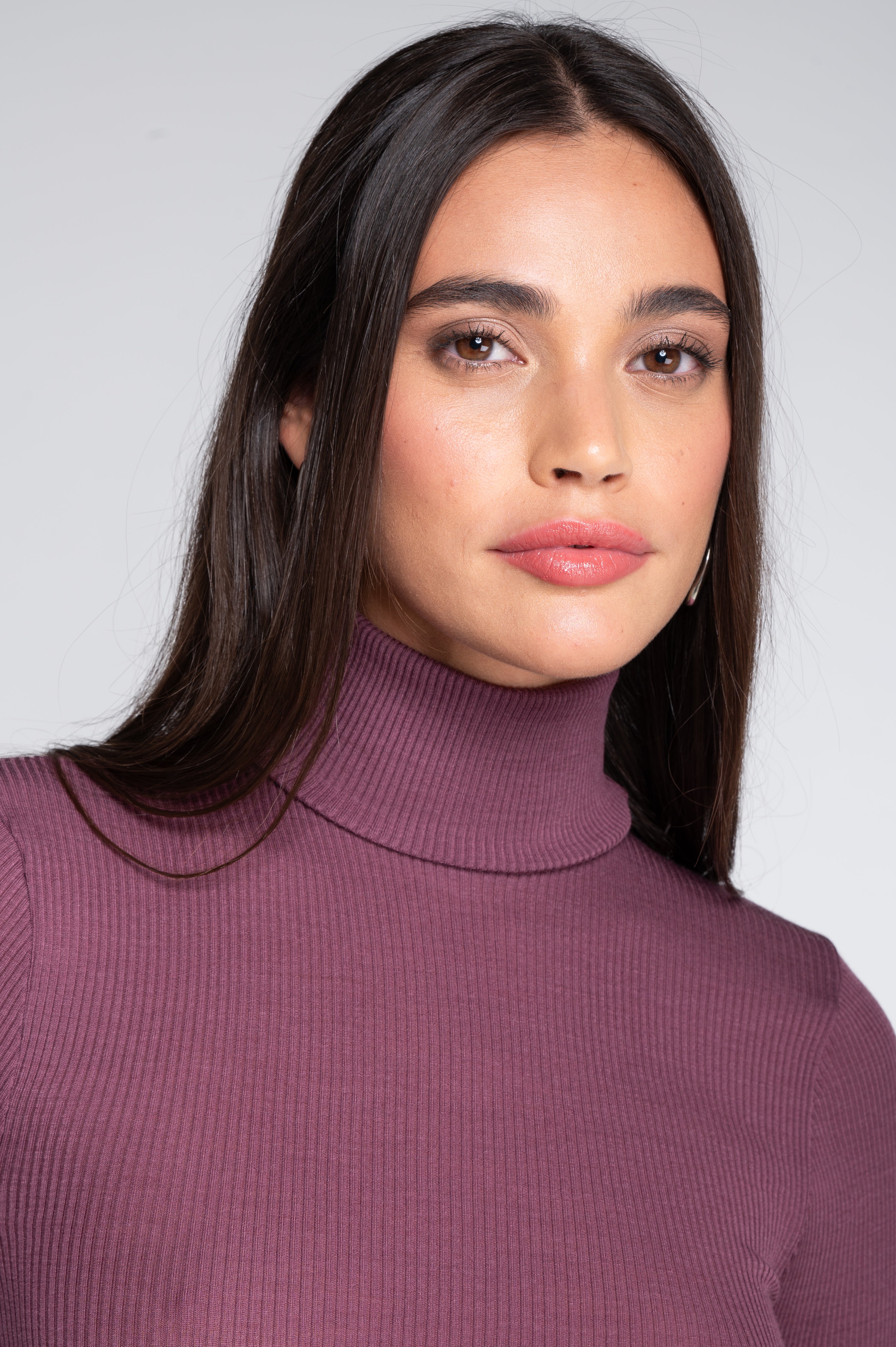 Pull à col roulé en laine et soie 3438