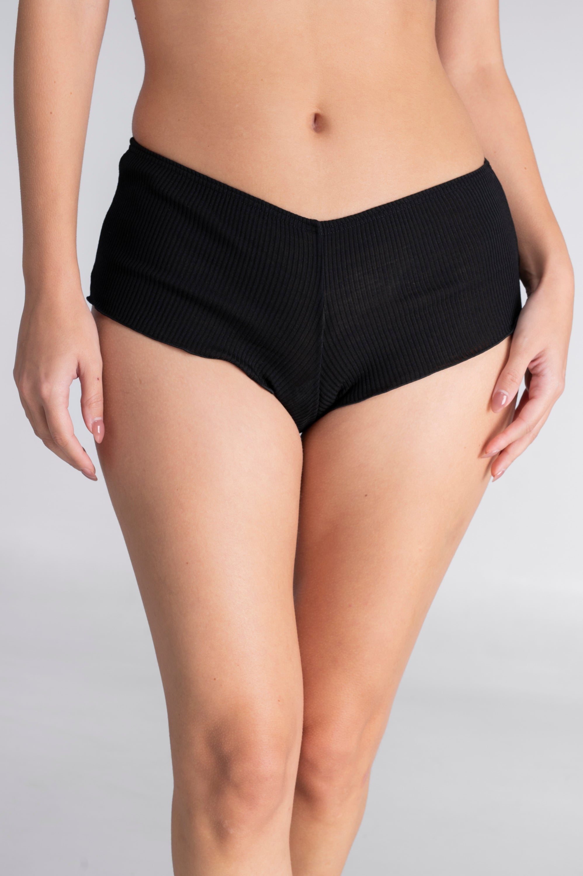 Mutande a vita media in lana e seta 3441