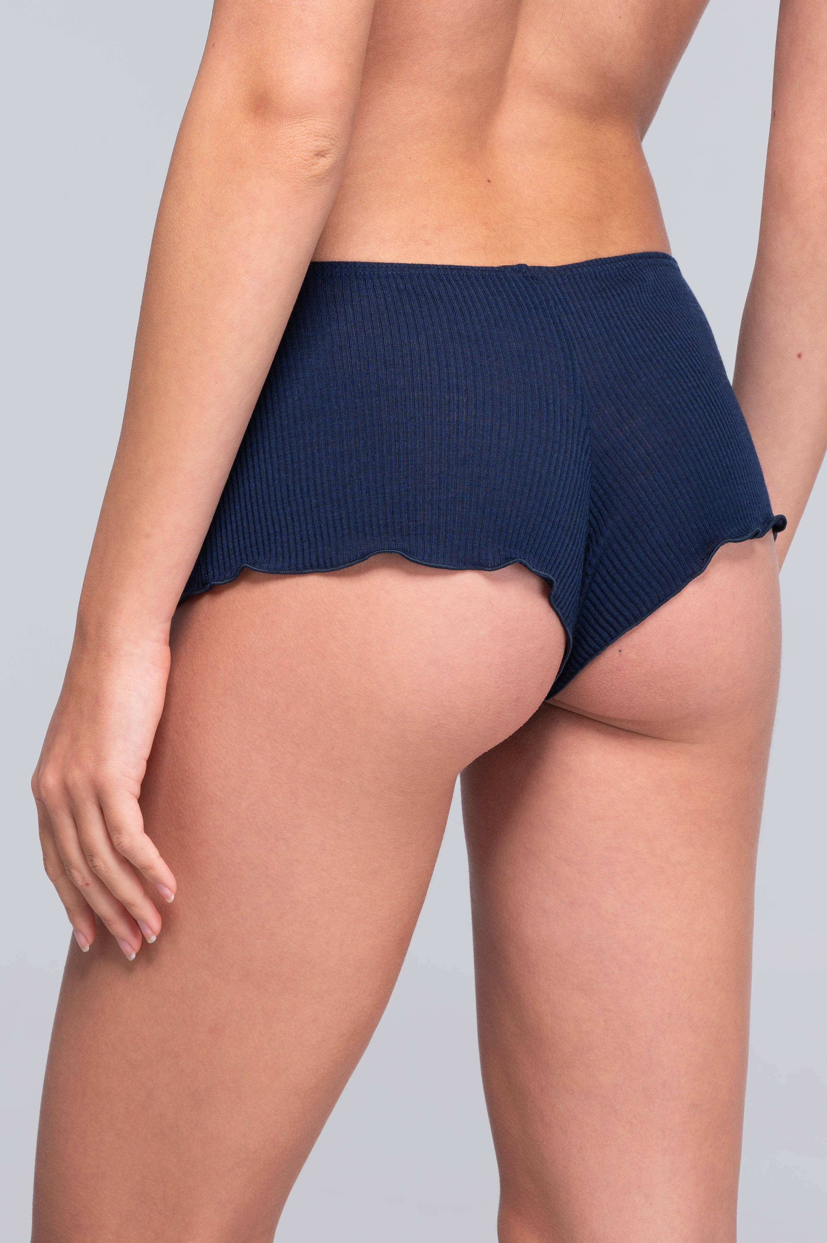 Mutande a vita media in lana e seta 3441