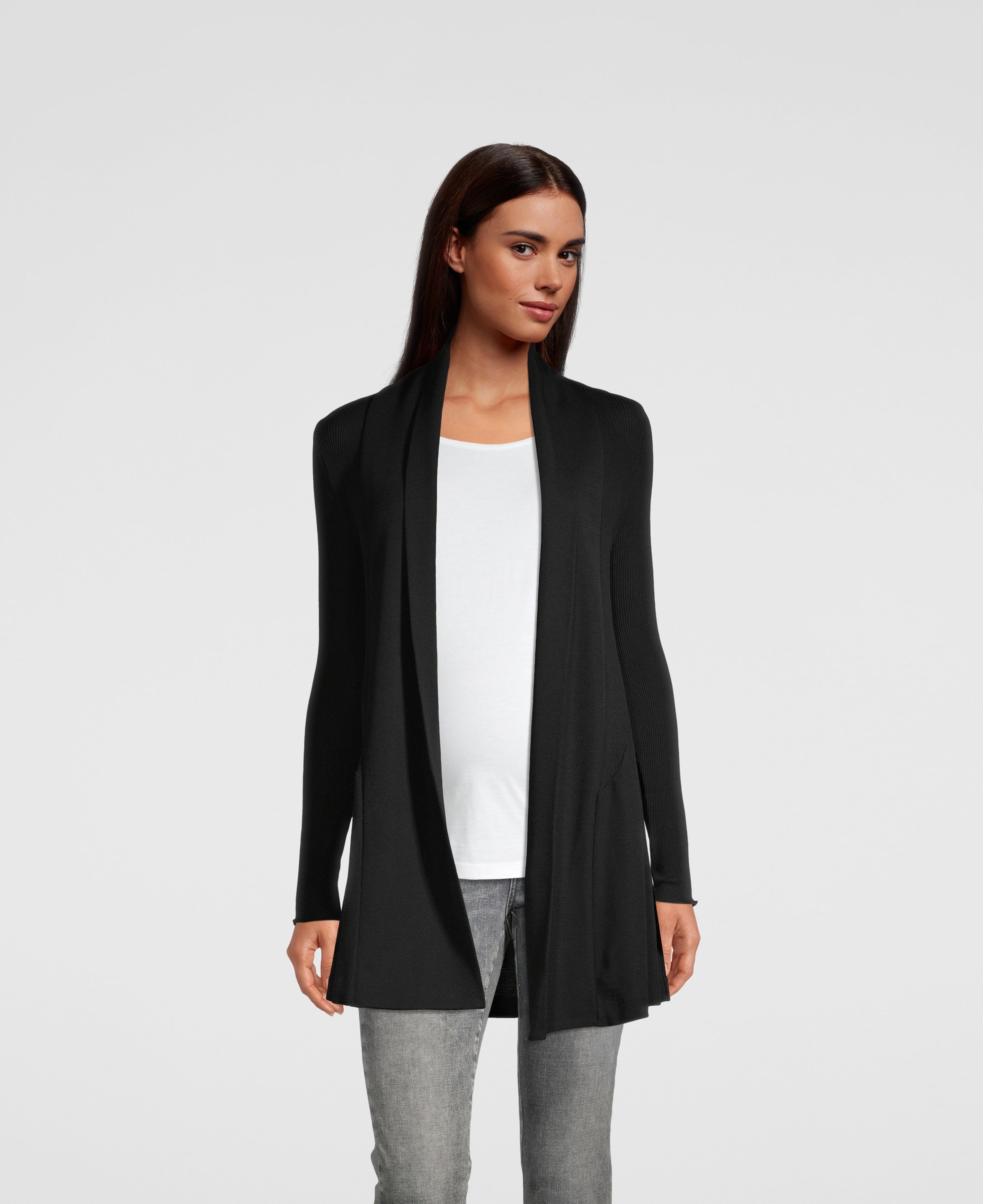 Long Cardigan in Wool and Silk 3463 - Oscalito