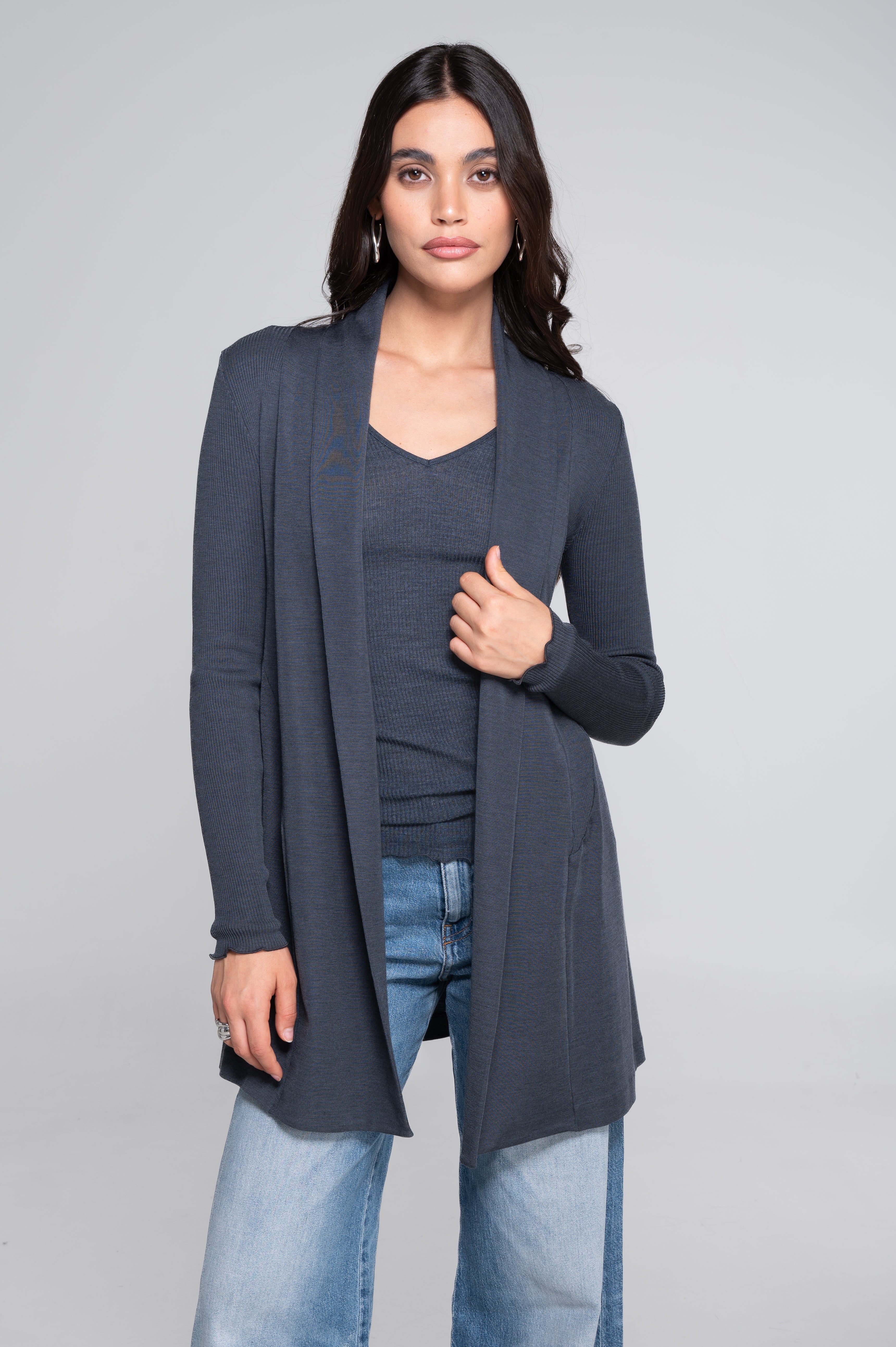 Cardigan Long en Laine et Soie 3463