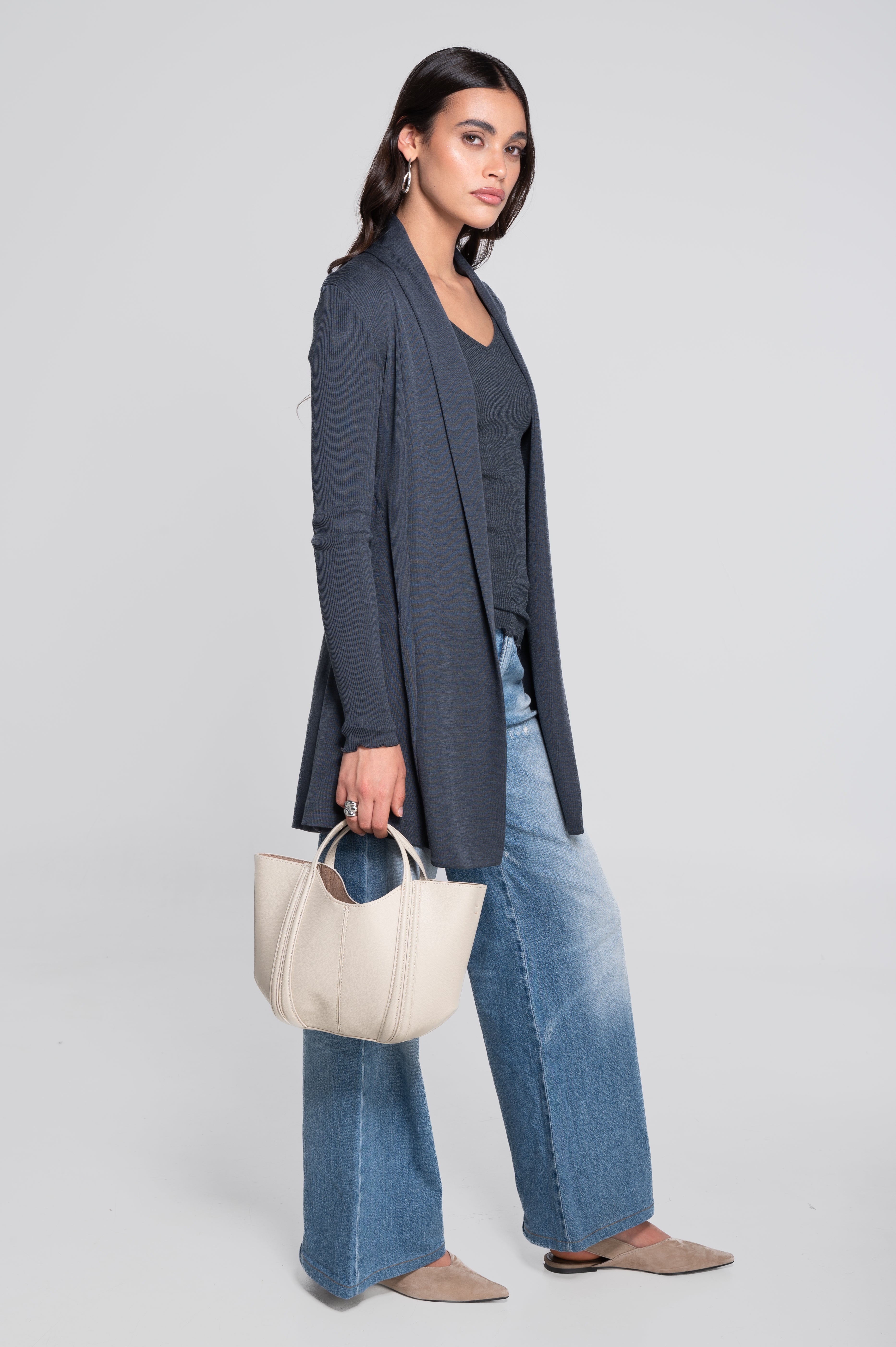 Cardigan Long en Laine et Soie 3463