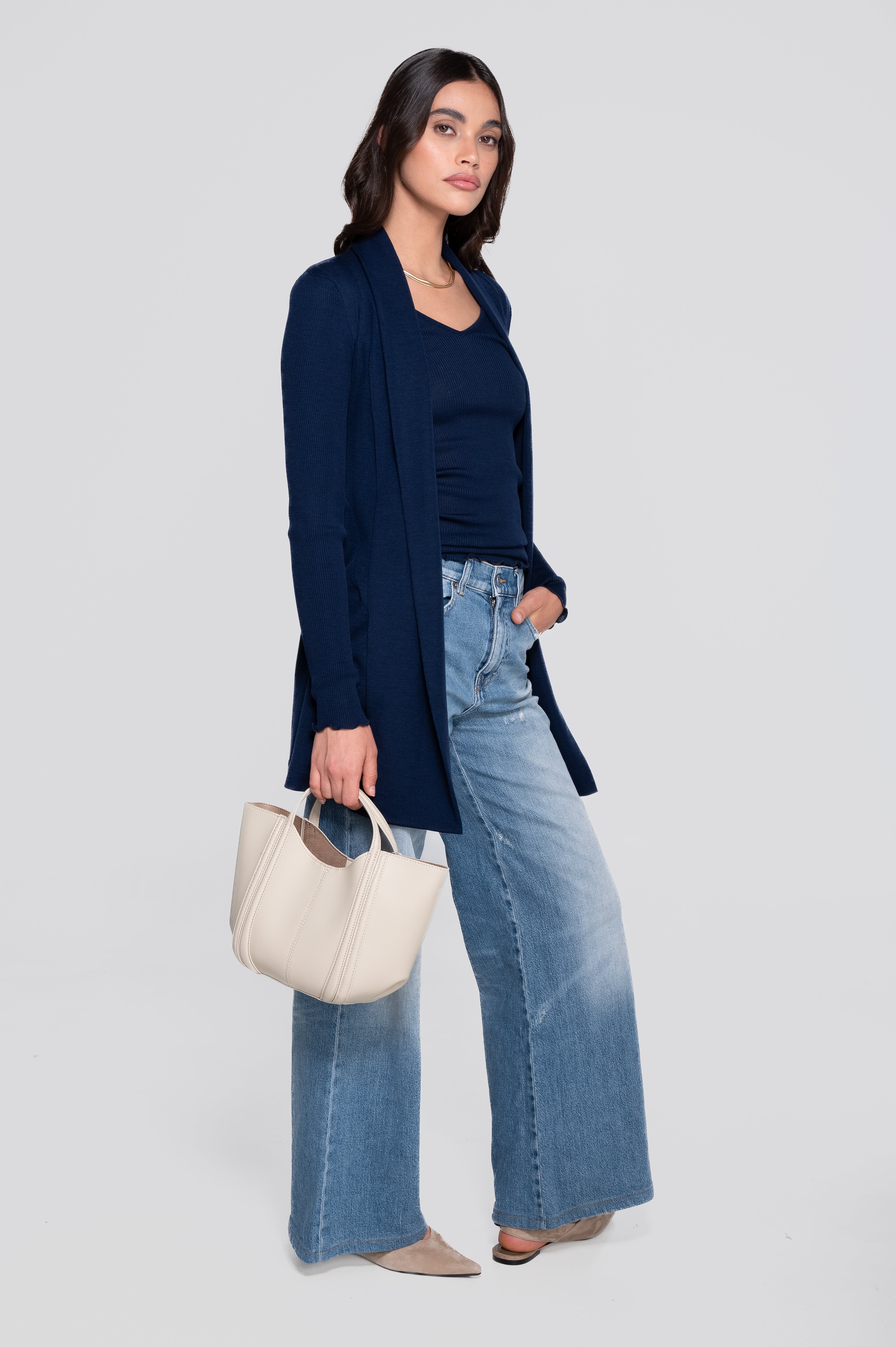 Cardigan Long en Laine et Soie 3463