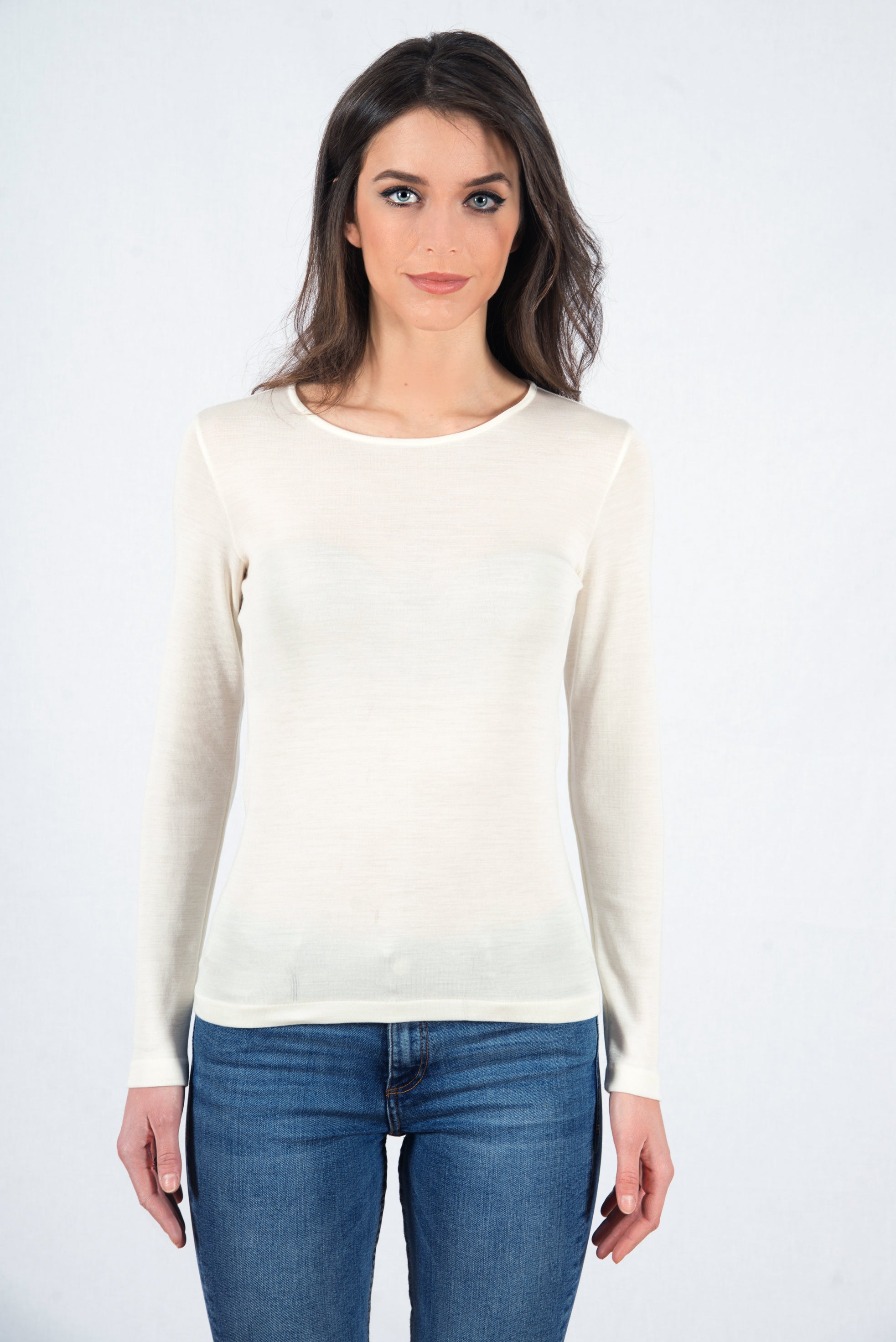 Longsleeves shirt wool and silk 3476 - Oscalito