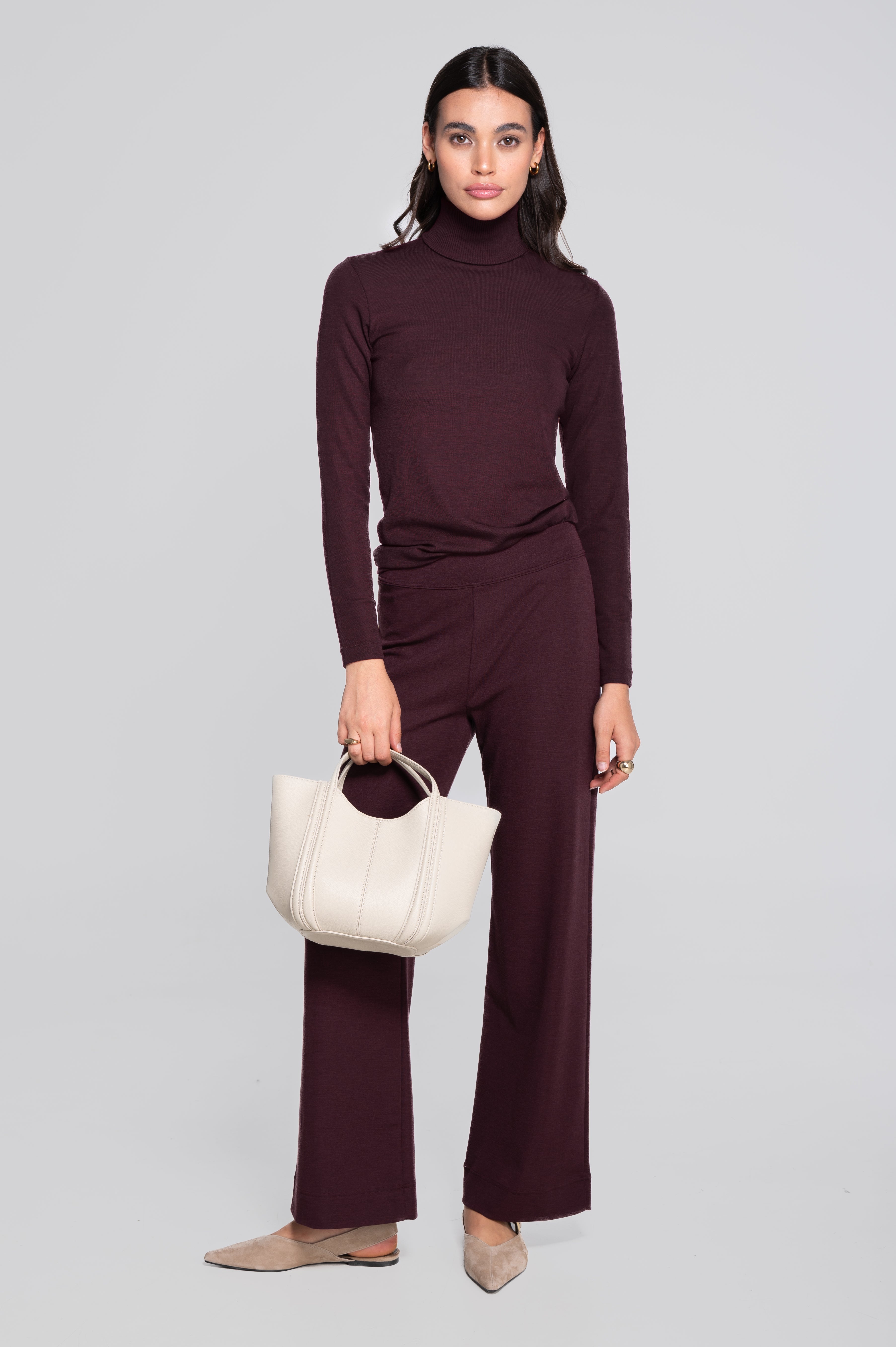 Wide-leg wool and silk trousers 5681