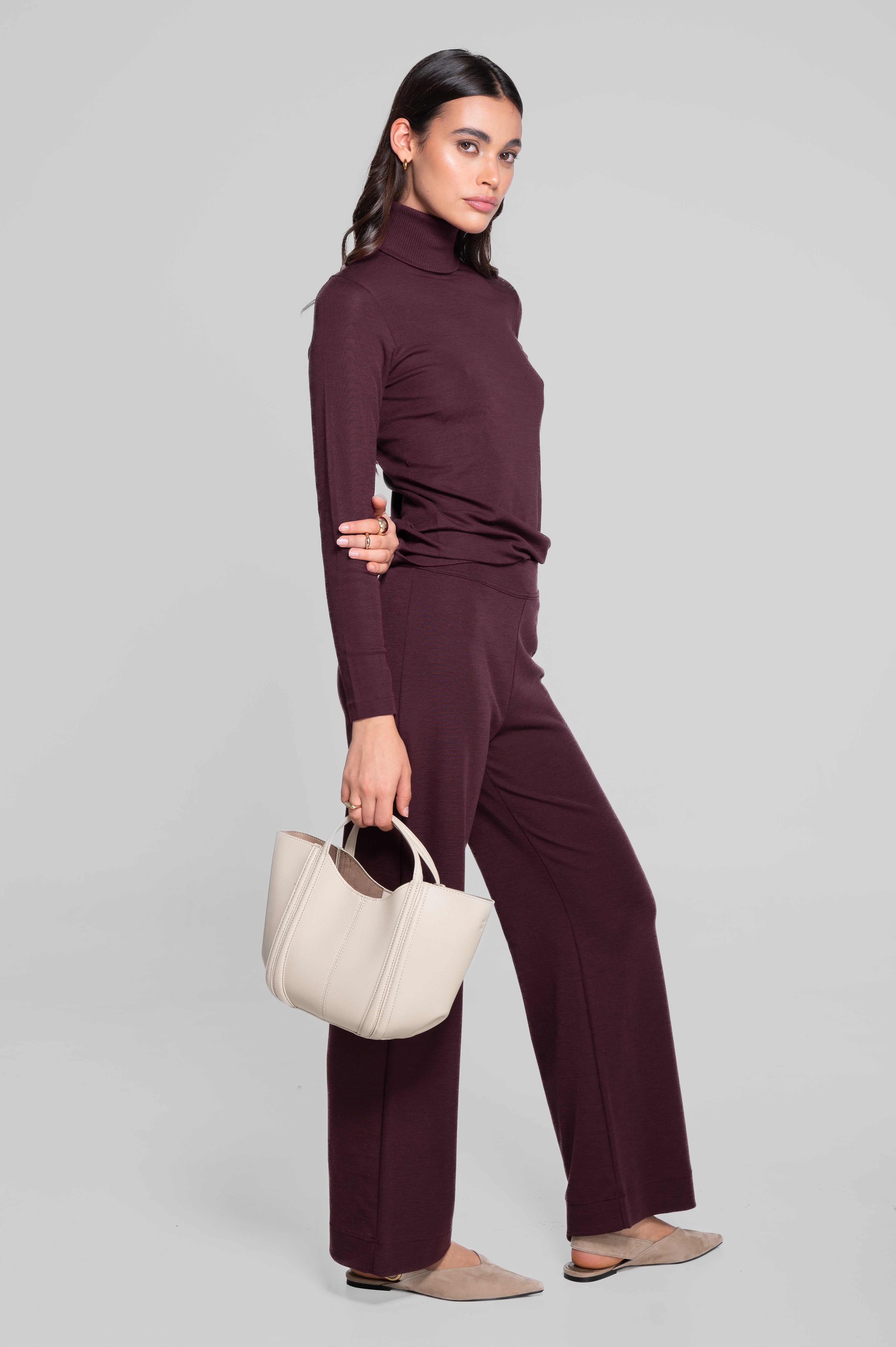 Pantalon en Laine et Soie 5681