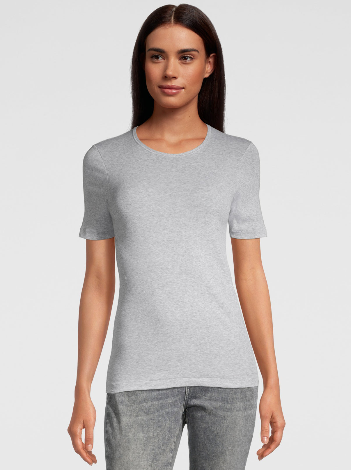 Grey T-shirt made of pure Egyptian Makò cotton