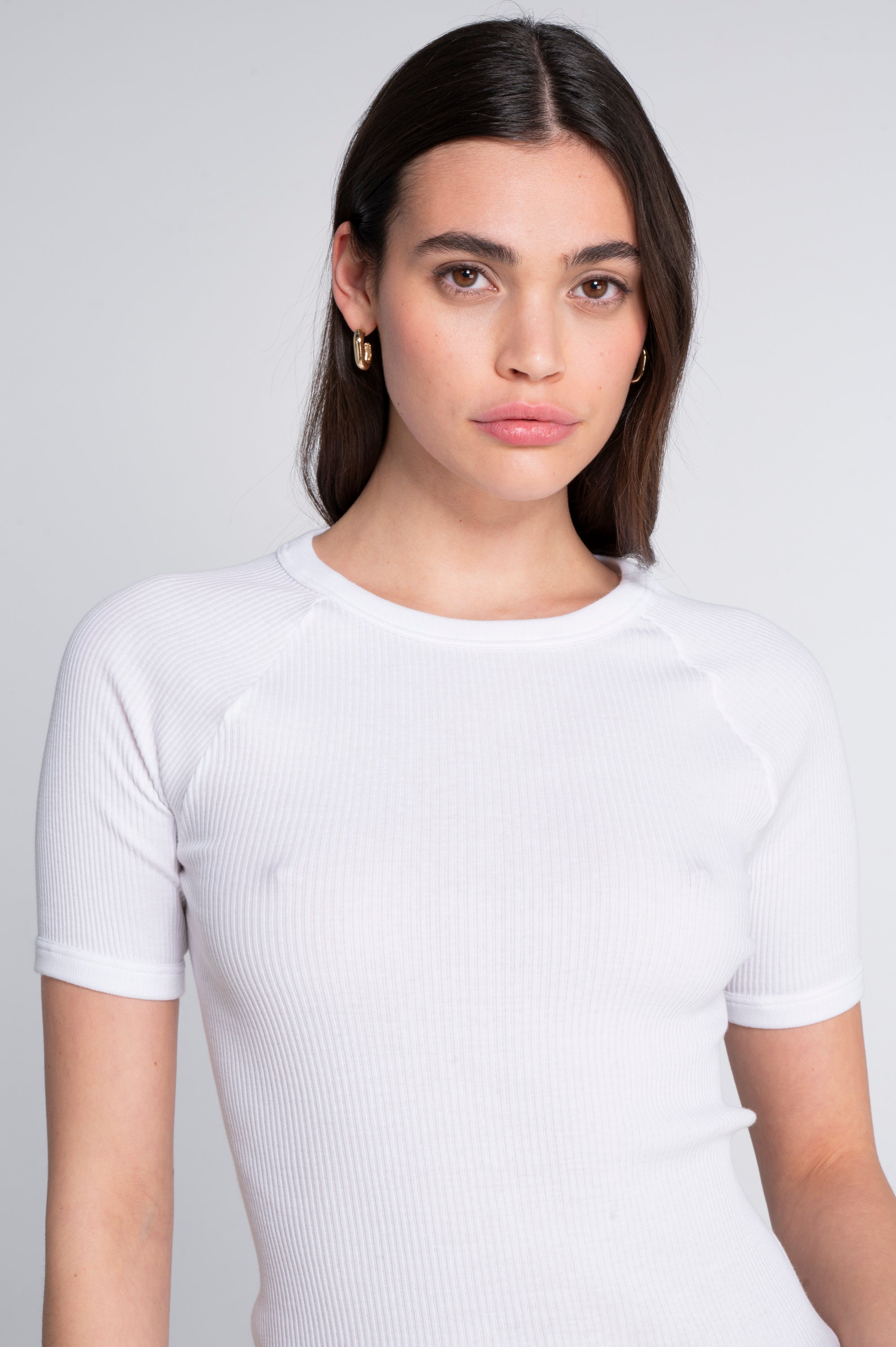 Cotton round neck T-shirt 7163