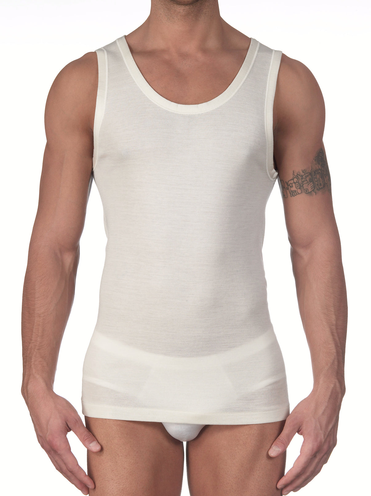 Man wool and silk top