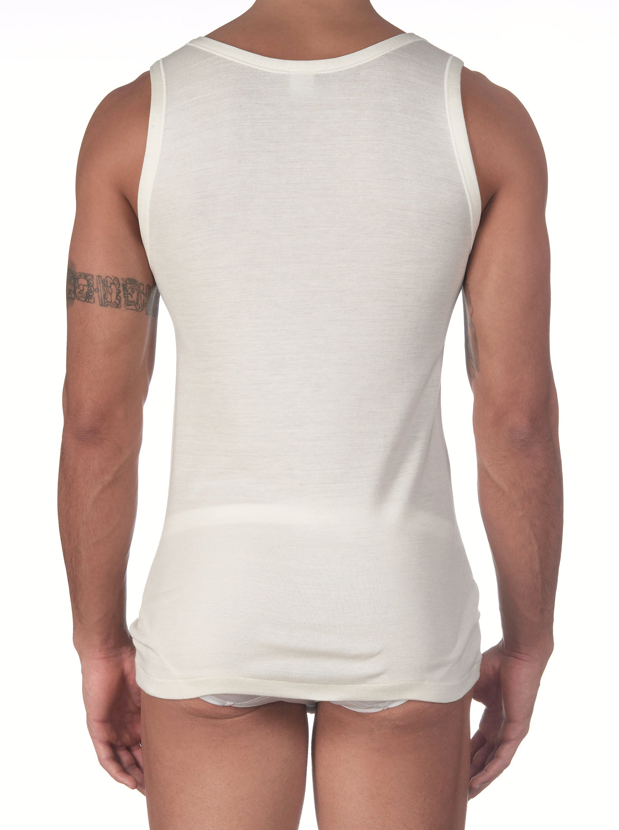 Back man wool and silk top