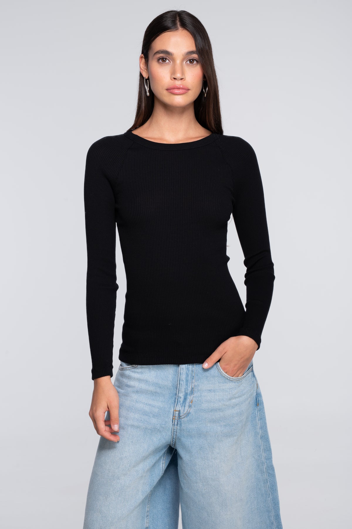 Cotton long sleeves roundneck shirt 7161