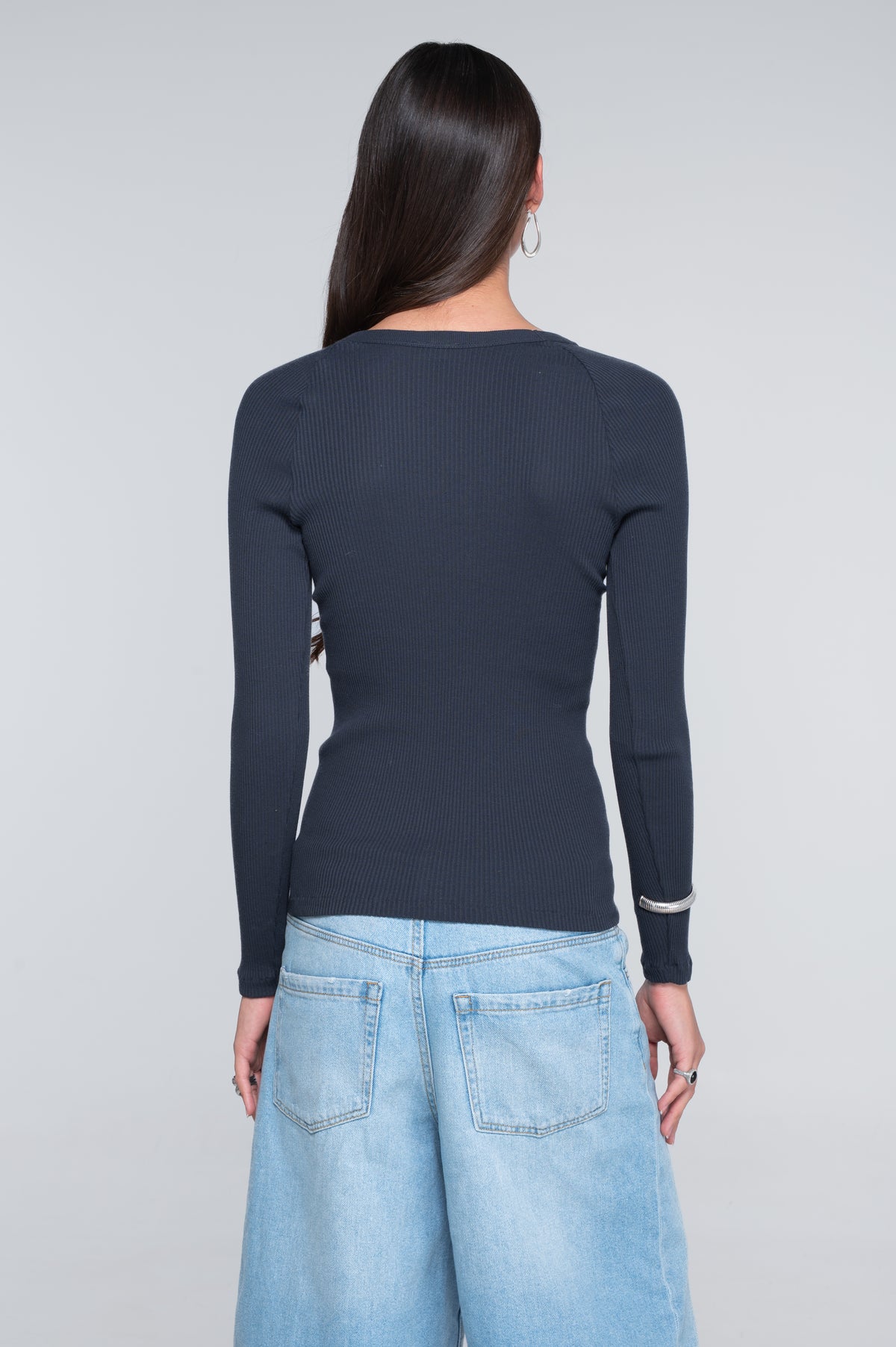 Cotton long sleeves roundneck shirt 7161