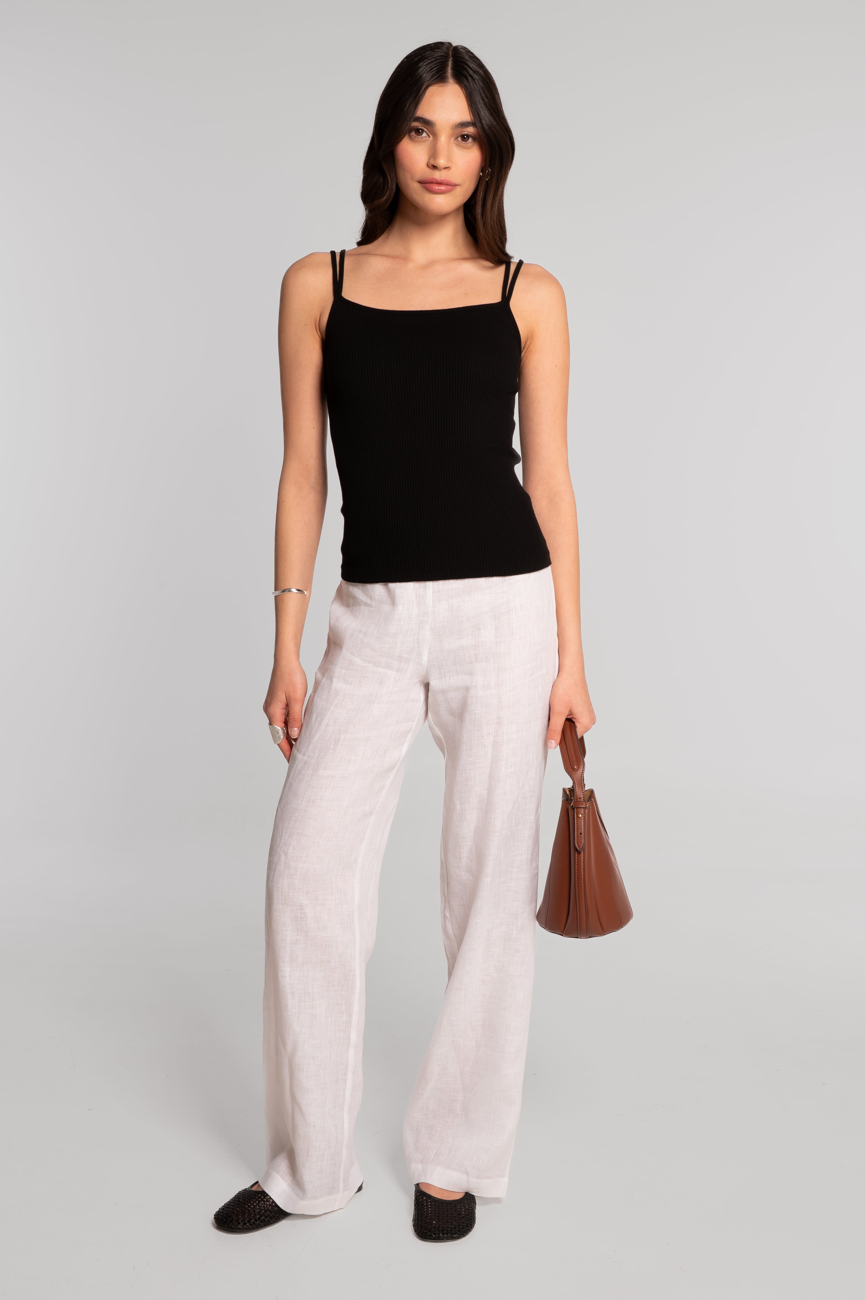 Cotton camisole top with double straps 7170