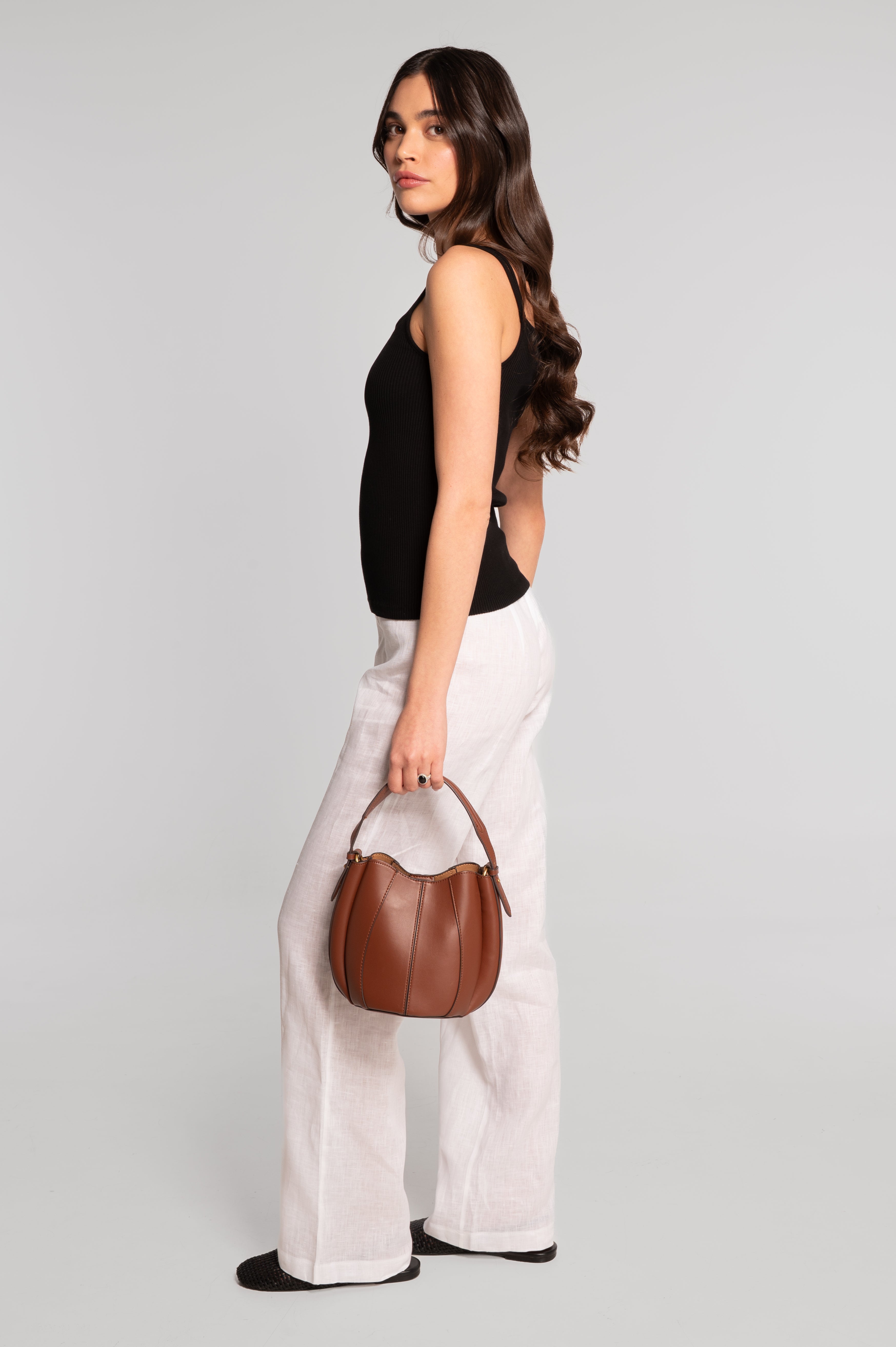 Cotton camisole top with double straps 7170