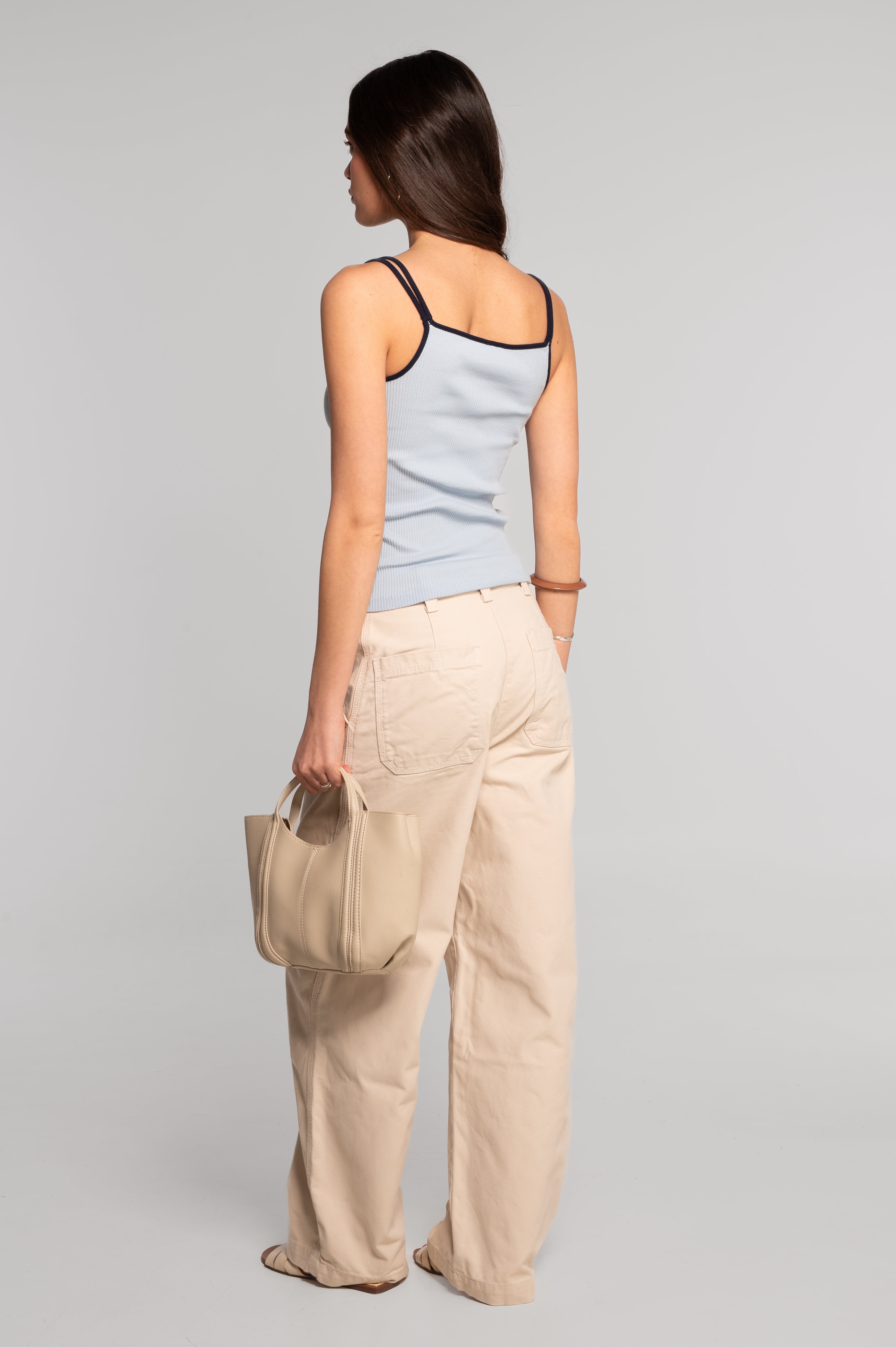 Cotton camisole top with double straps 7170