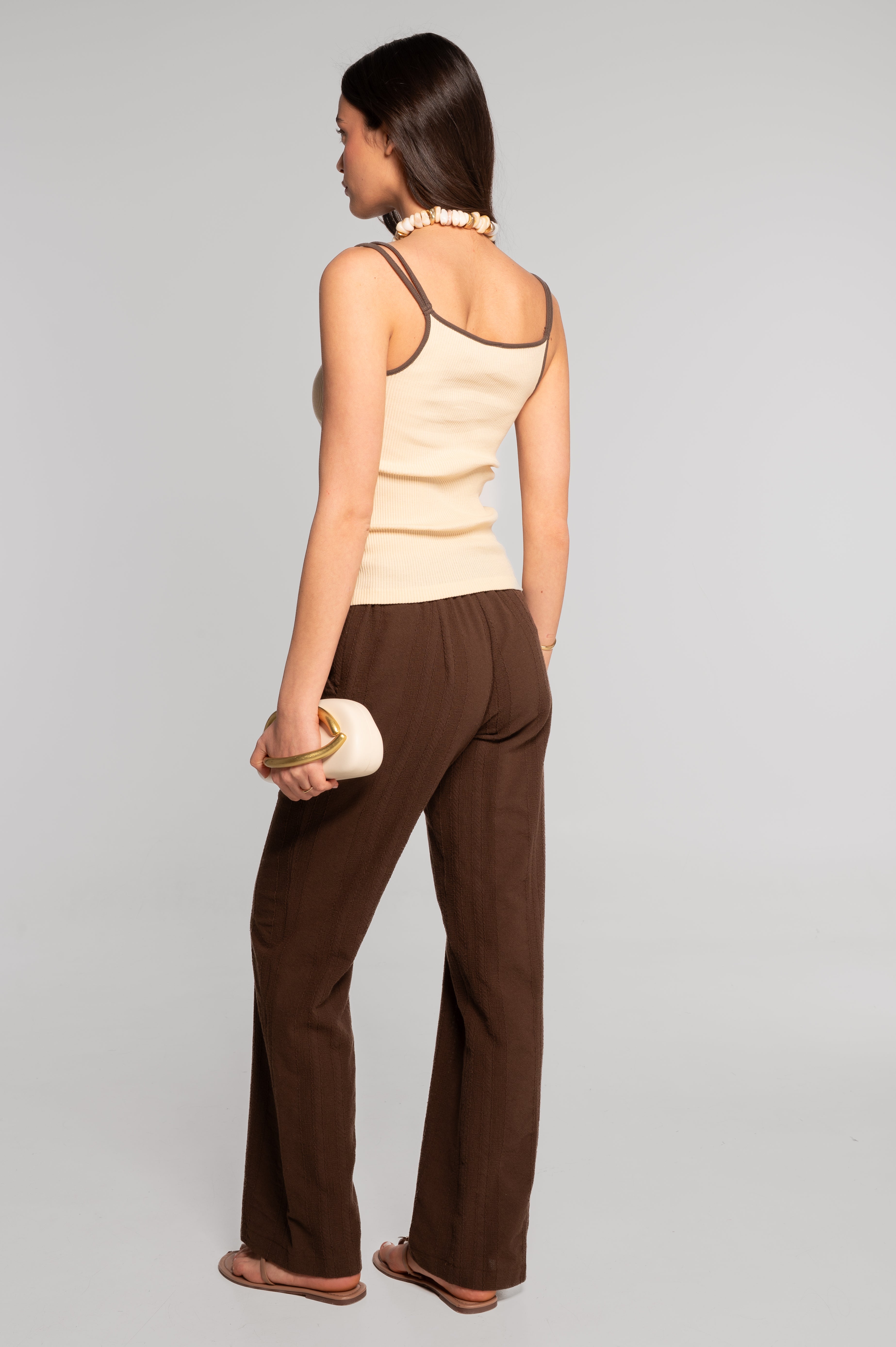 Cotton camisole top with double straps 7170