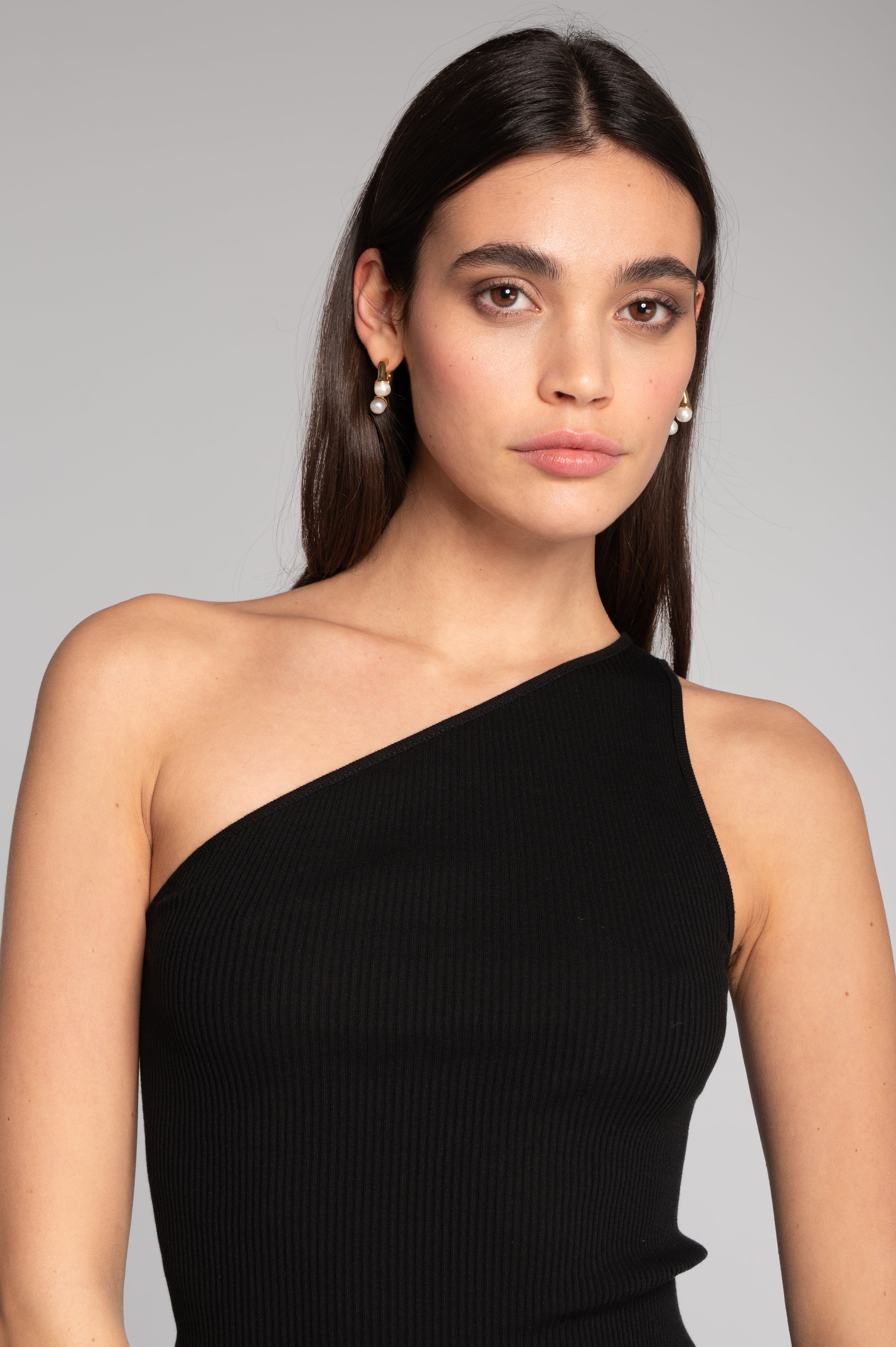 Cotton one-shoulder top 7171