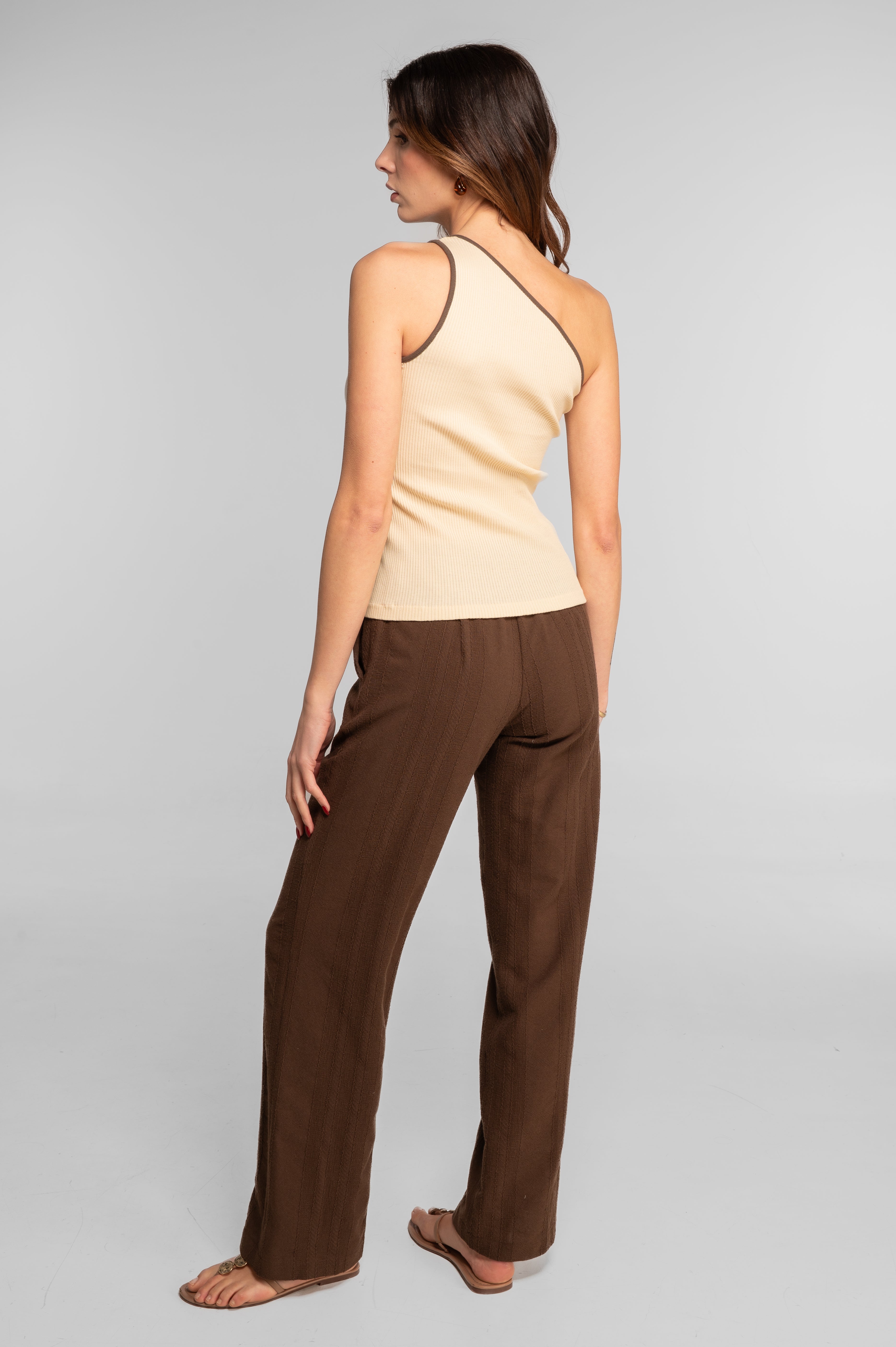 Cotton one-shoulder top 7171