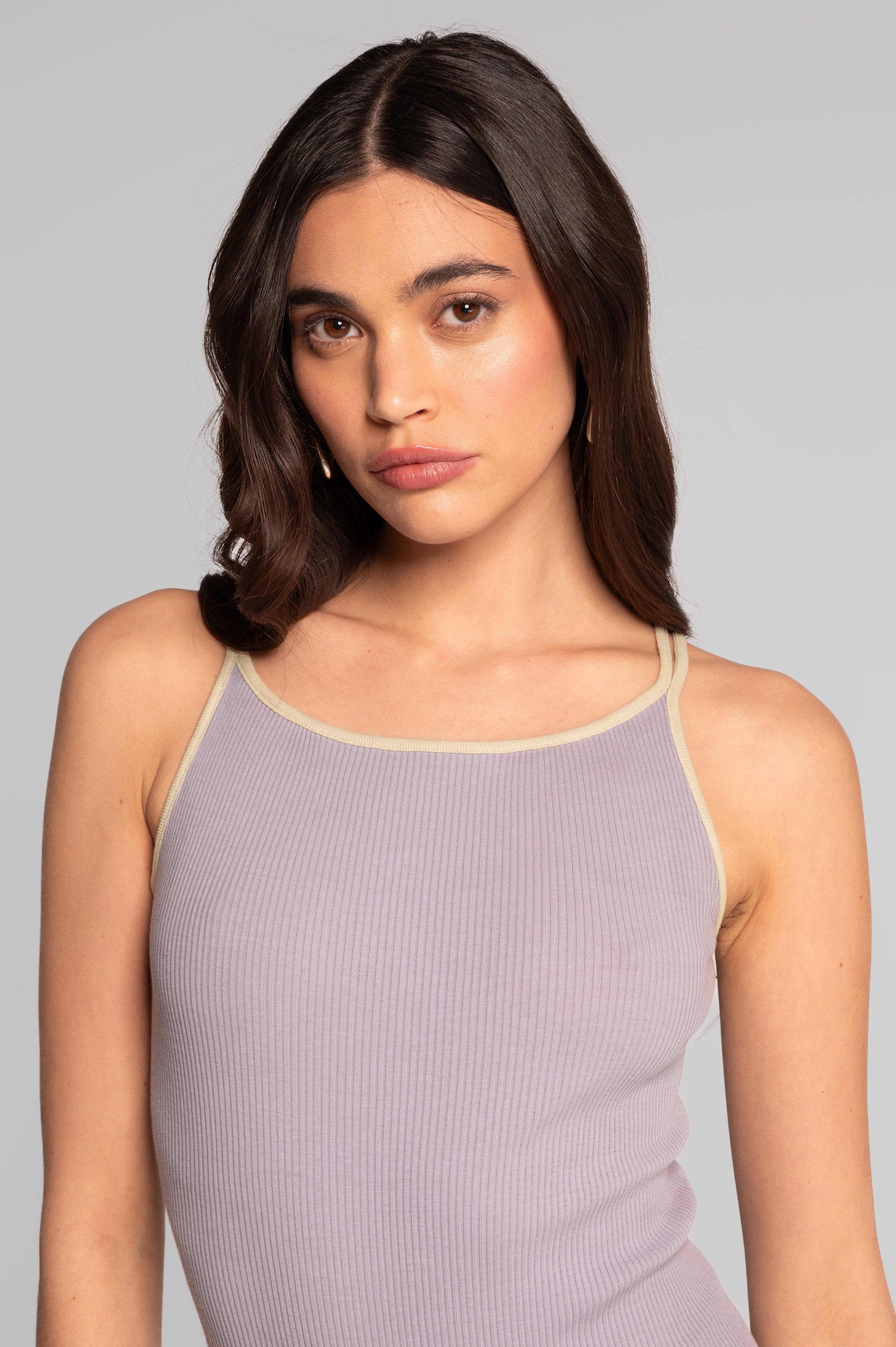 Cotton bodysuit with halterneck and double straps 7174