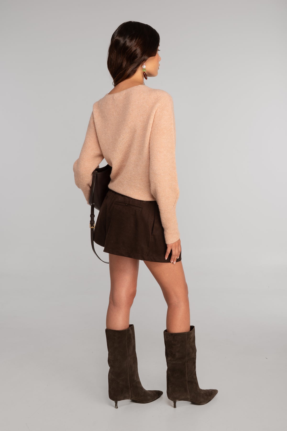V neck pullover in alpaca 7483