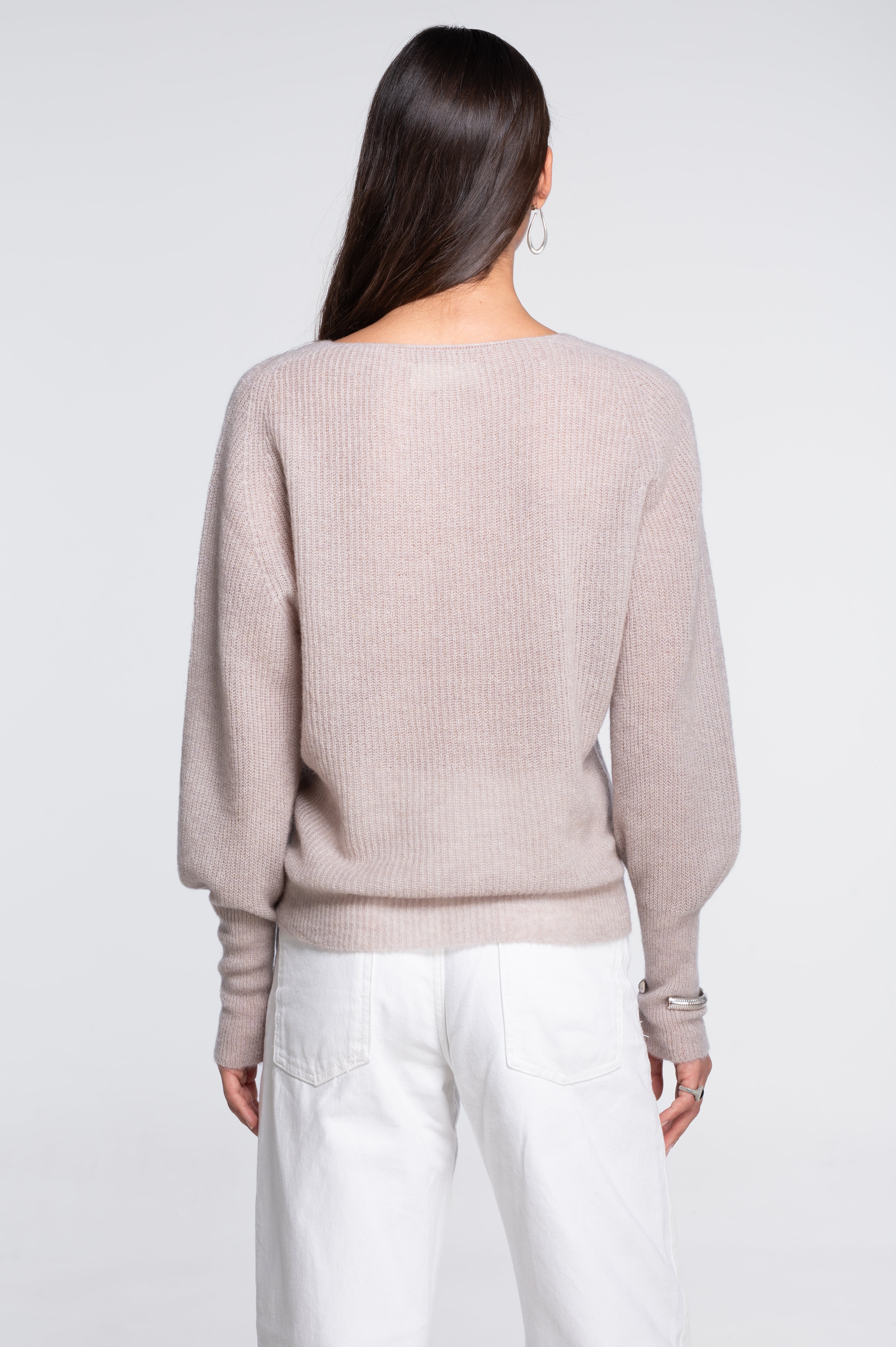 V neck pullover in alpaca 7483