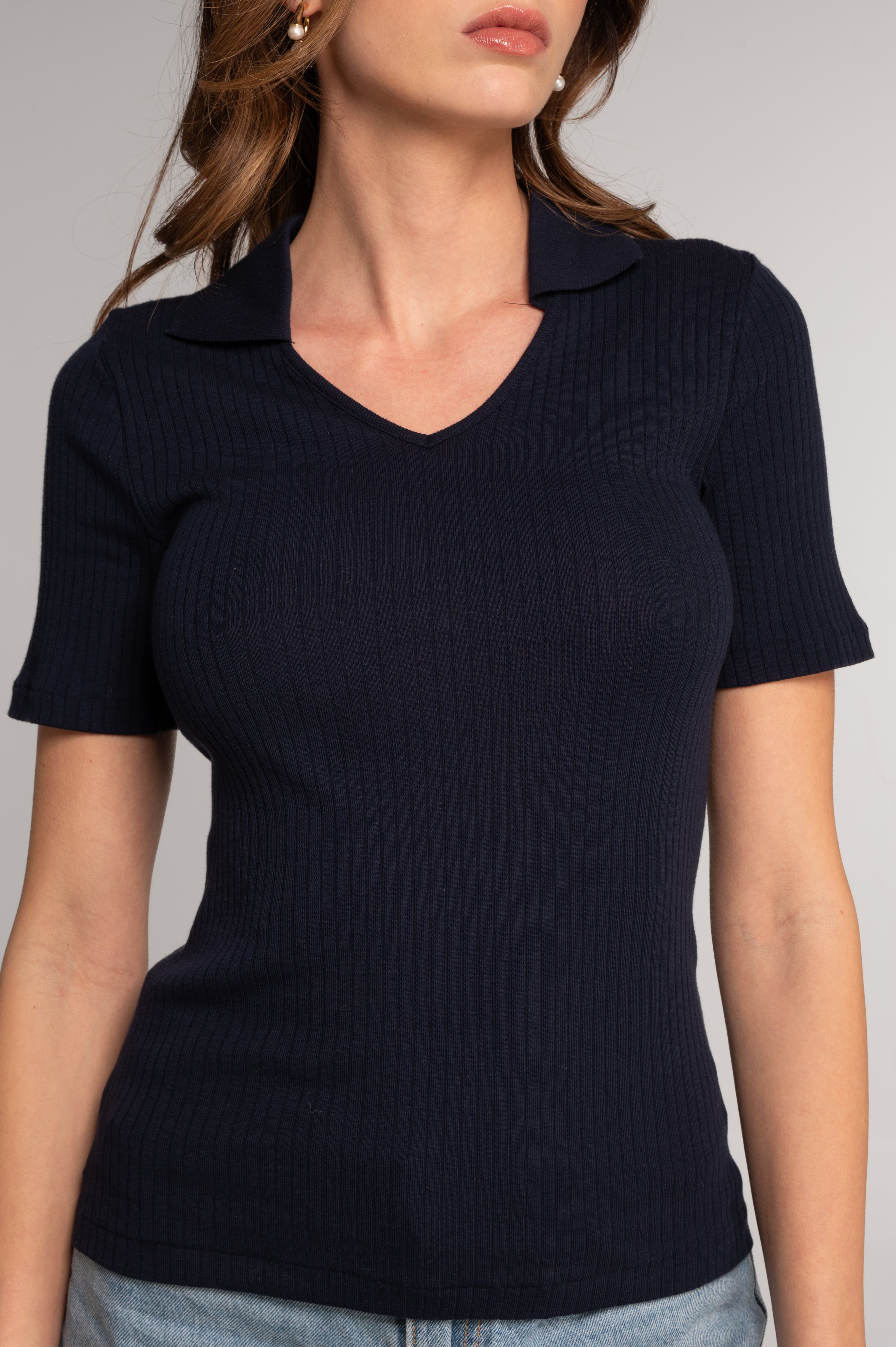 Cotton short sleeves polo shirt 7566