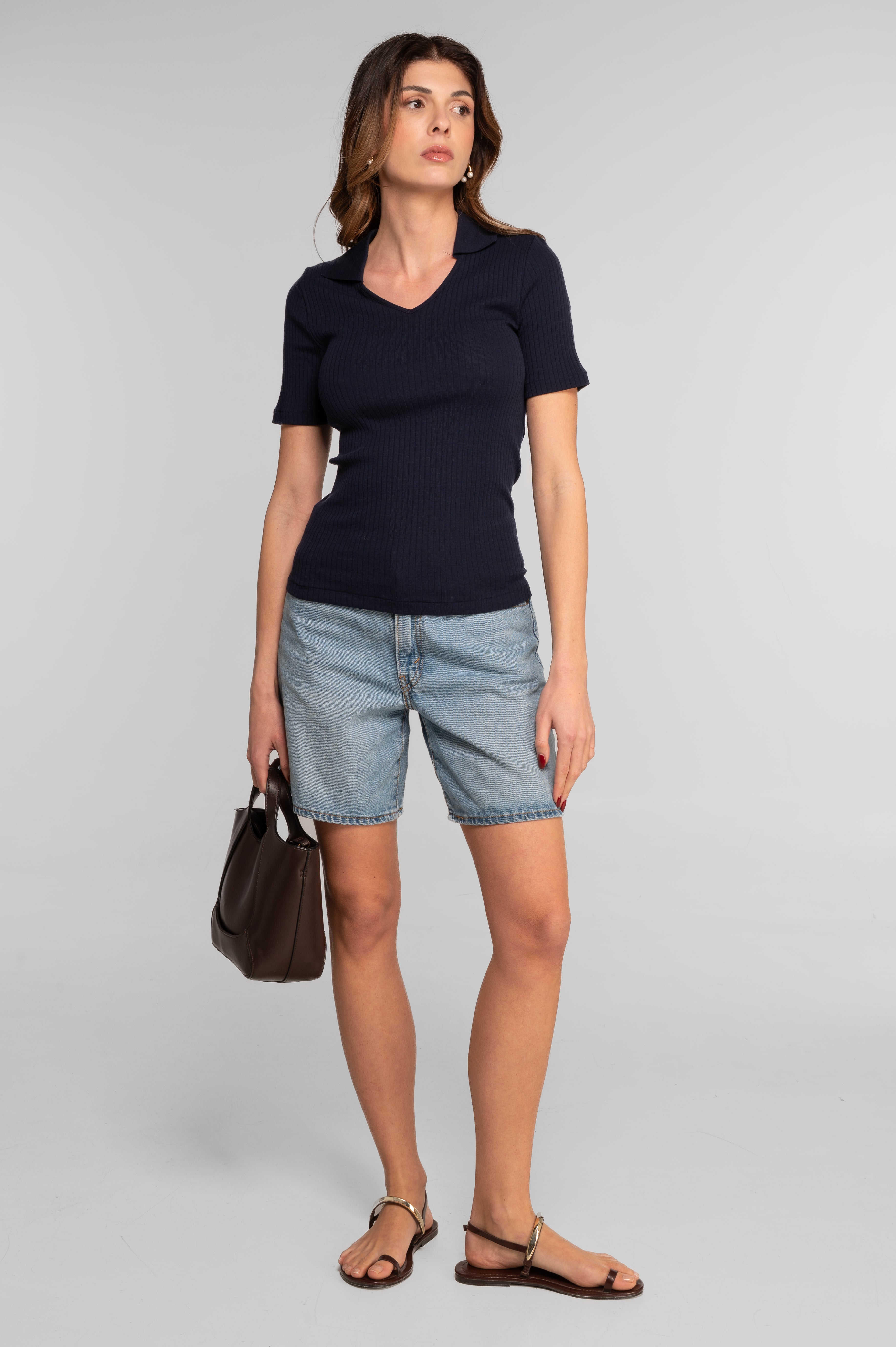 Cotton short sleeves polo shirt 7566