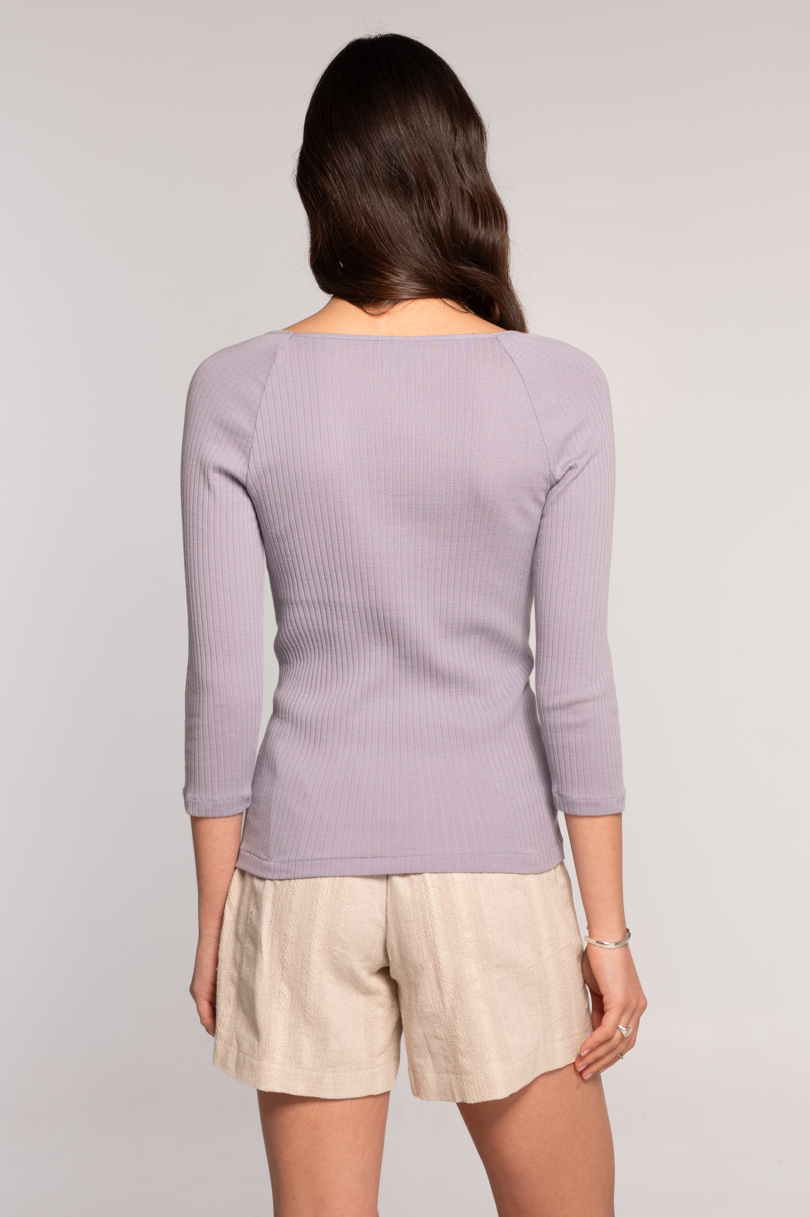 Cotton three-quarter sleeve shirt 7567