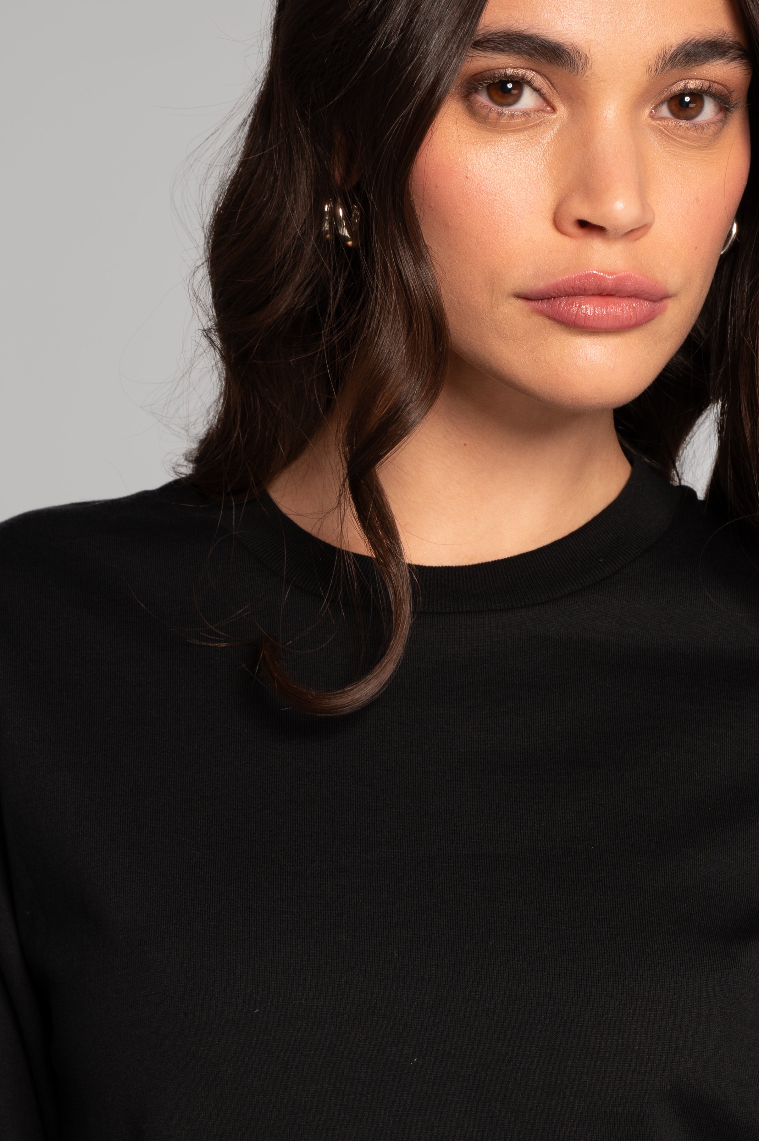 T-shirt girocollo in jersey di cotone pesante 7571