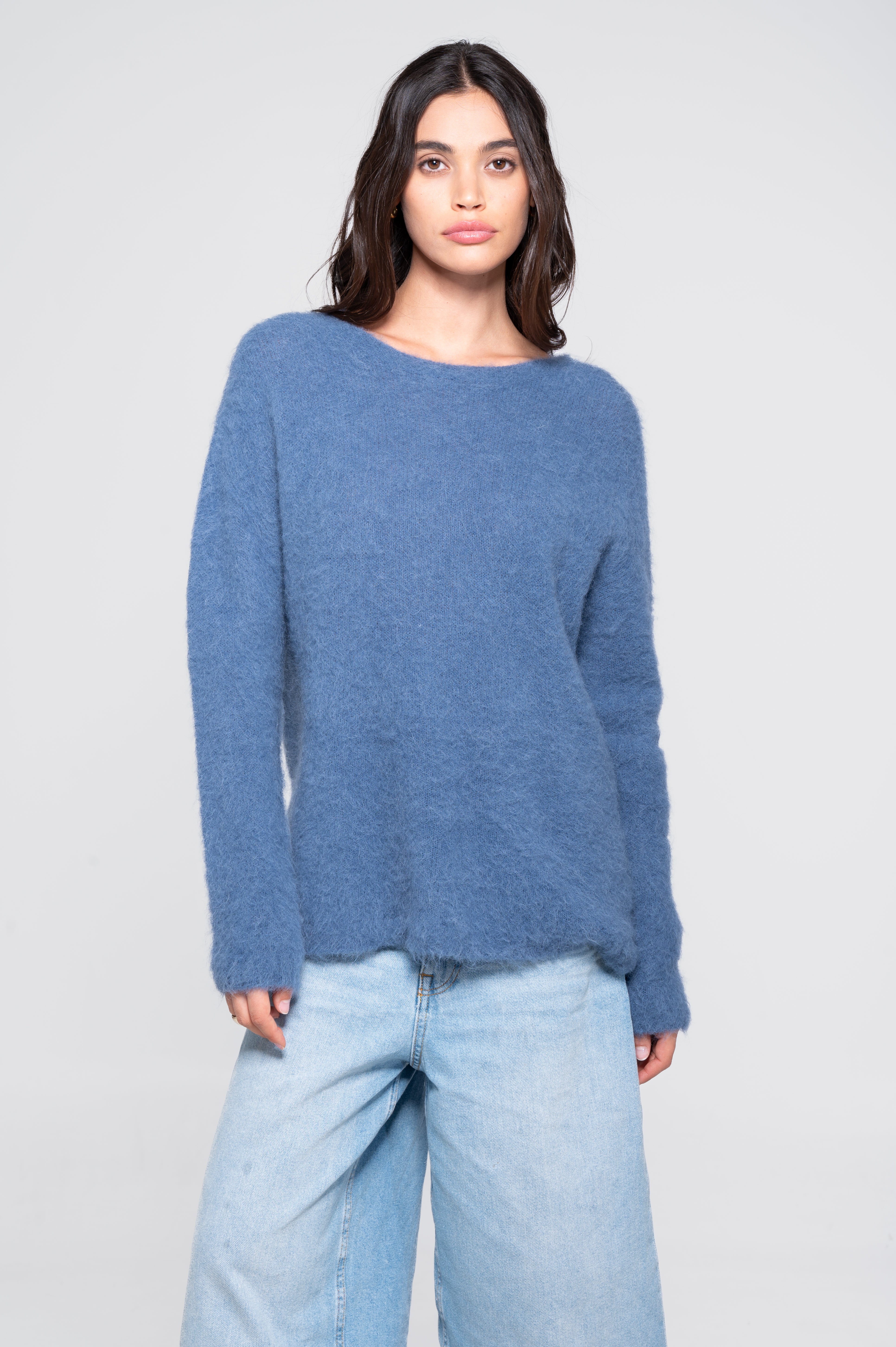 Roundneck pullover in alpaca blend 7667