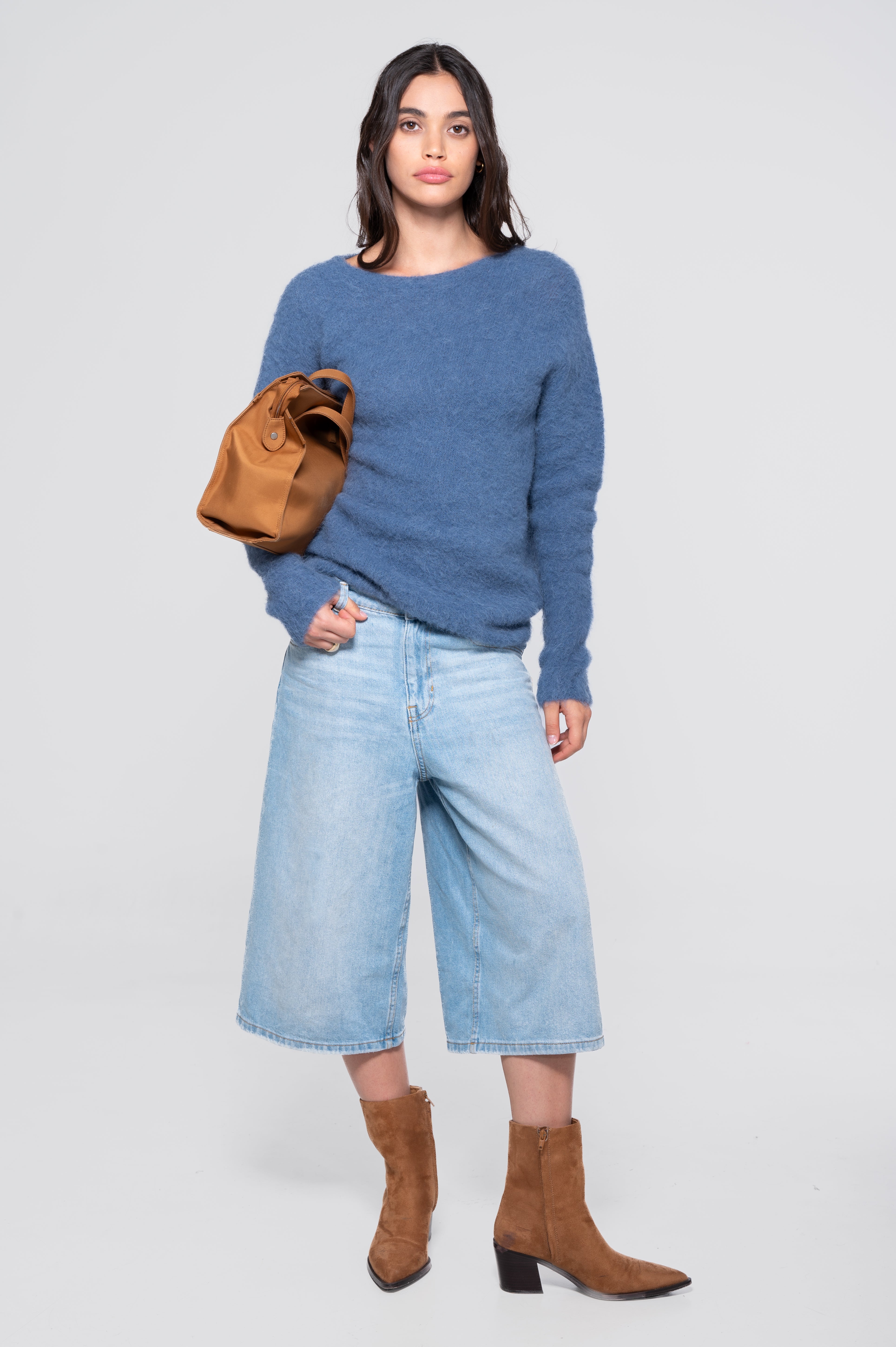 Roundneck pullover in alpaca blend 7667