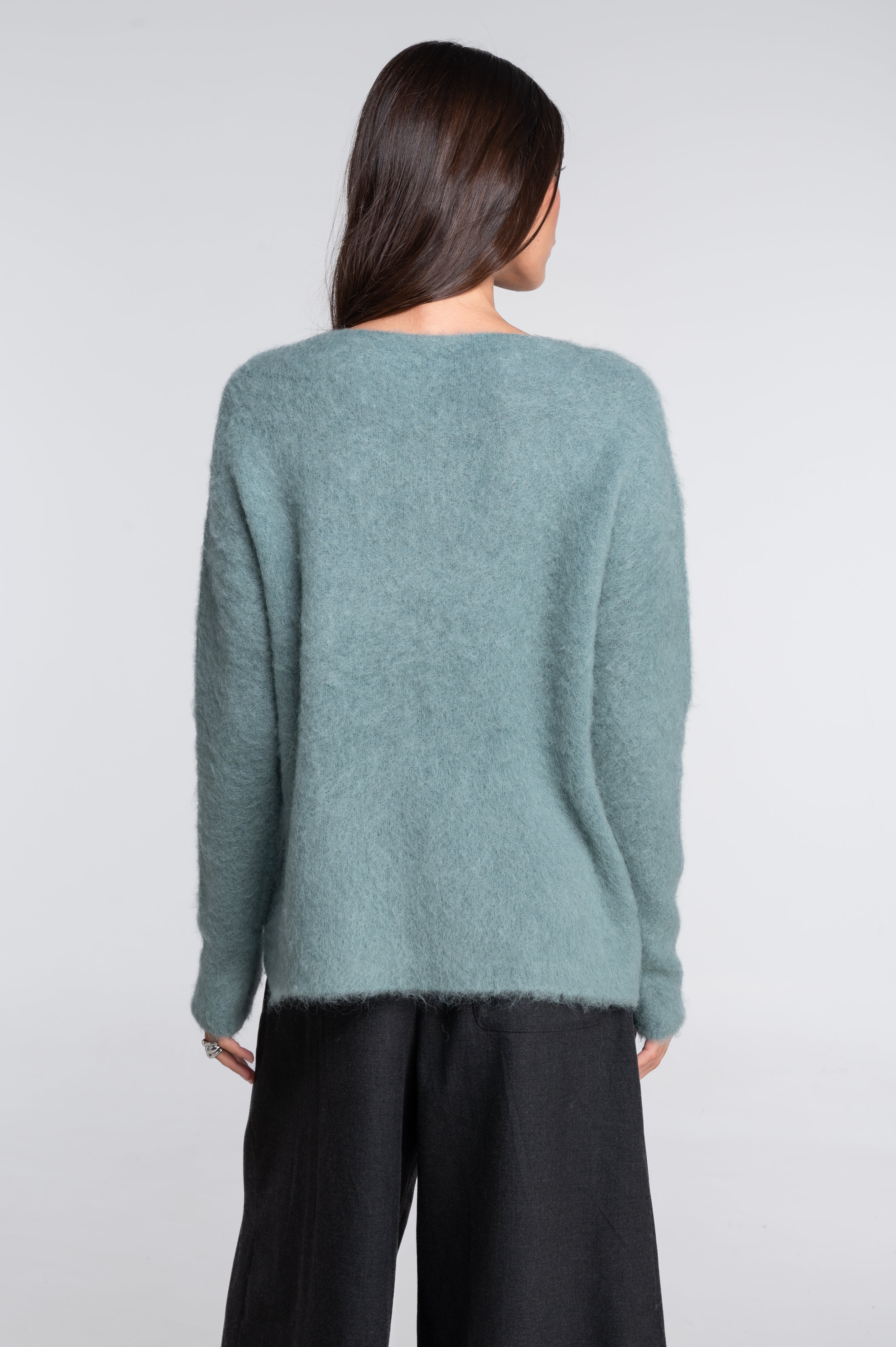Roundneck pullover in alpaca blend 7667