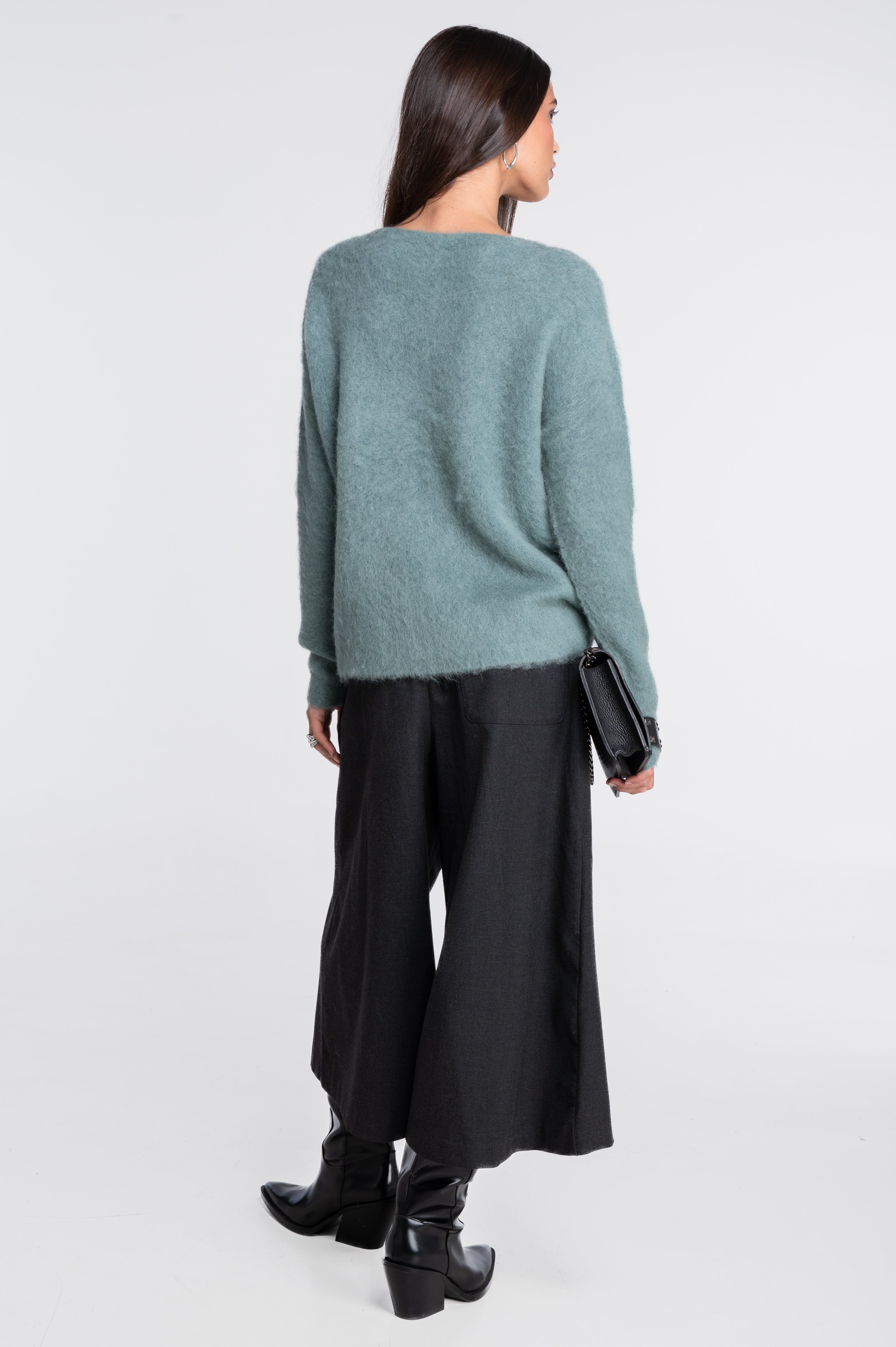 Roundneck pullover in alpaca blend 7667