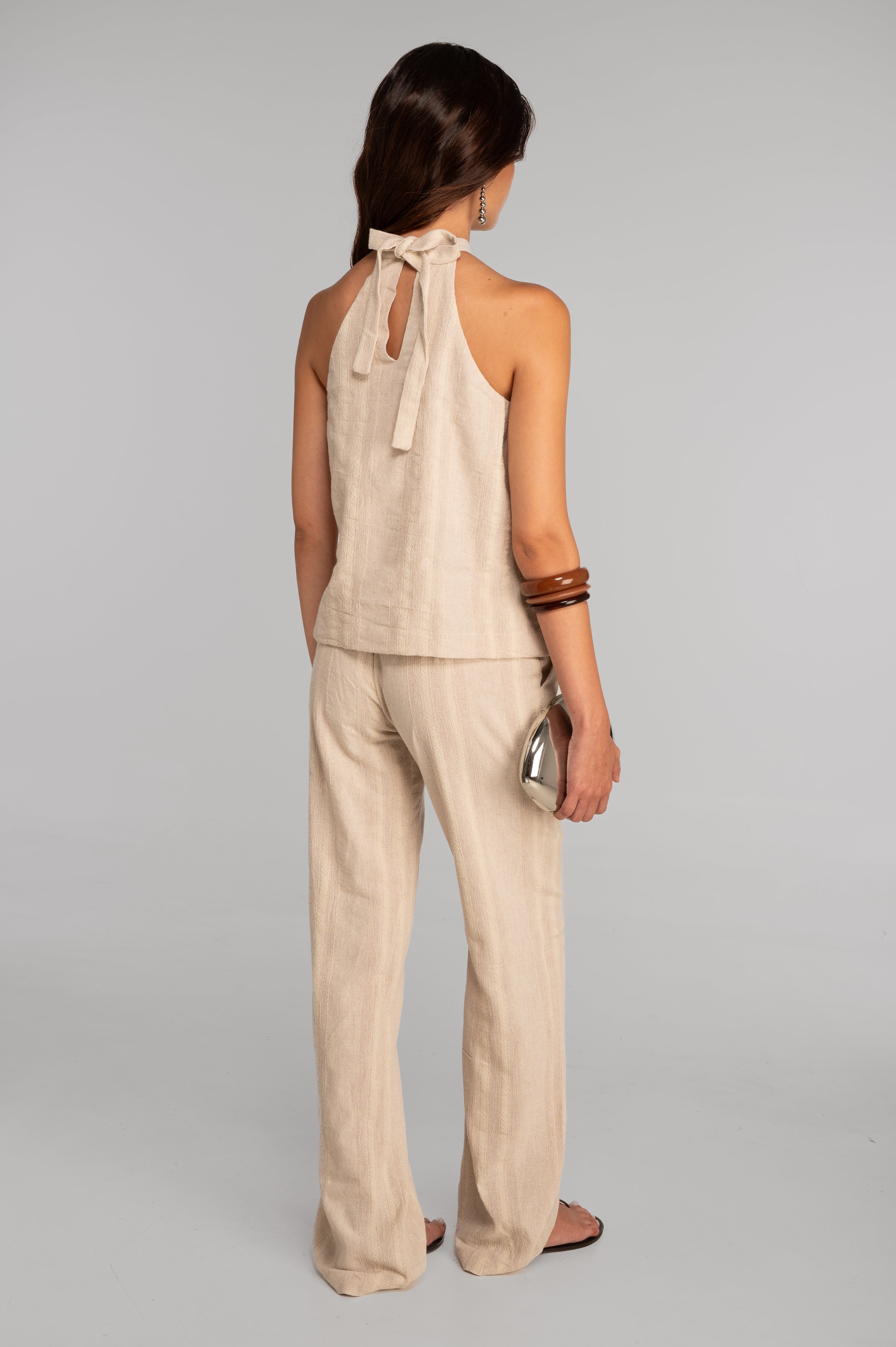 Top all’americana in jacquard di cotone 7730