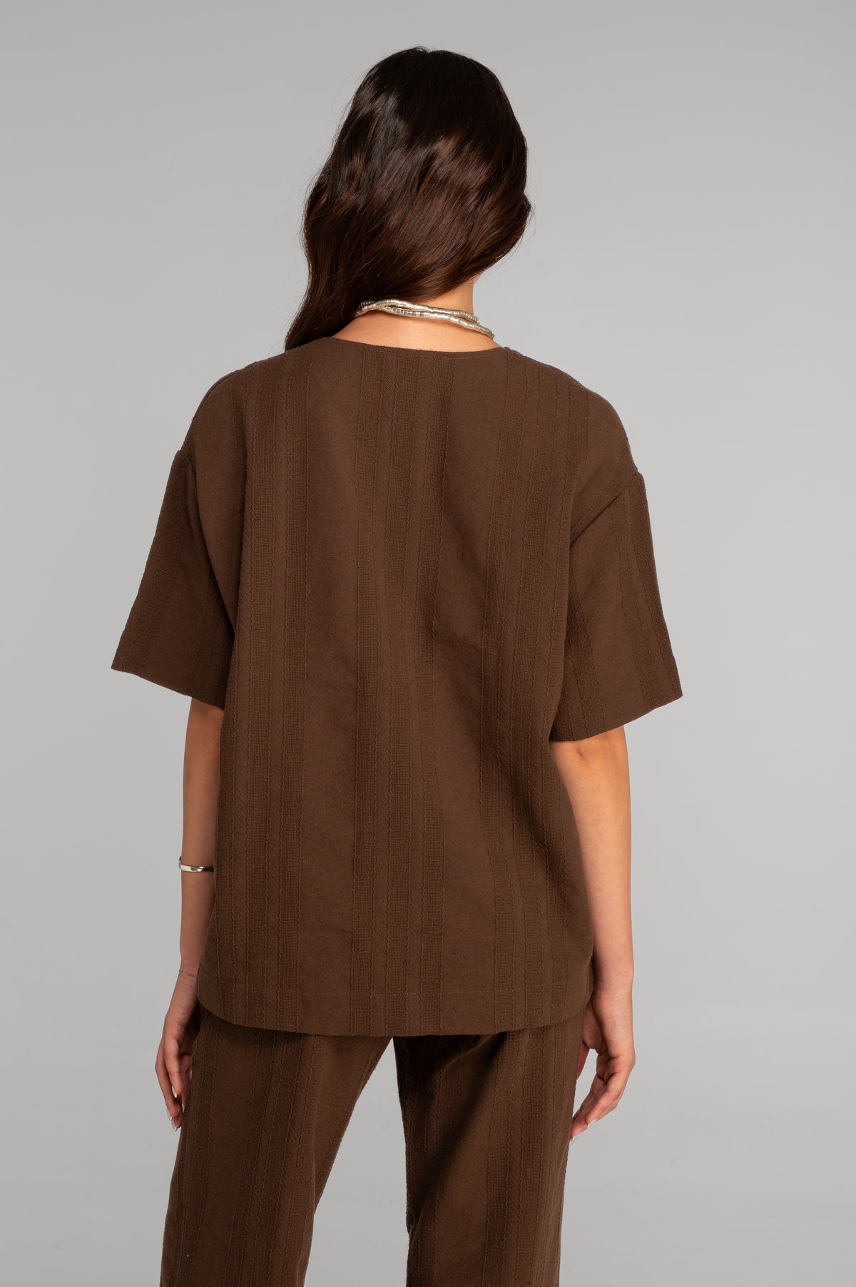 Giacca stile kimono in jacquard di cotone 7732X
