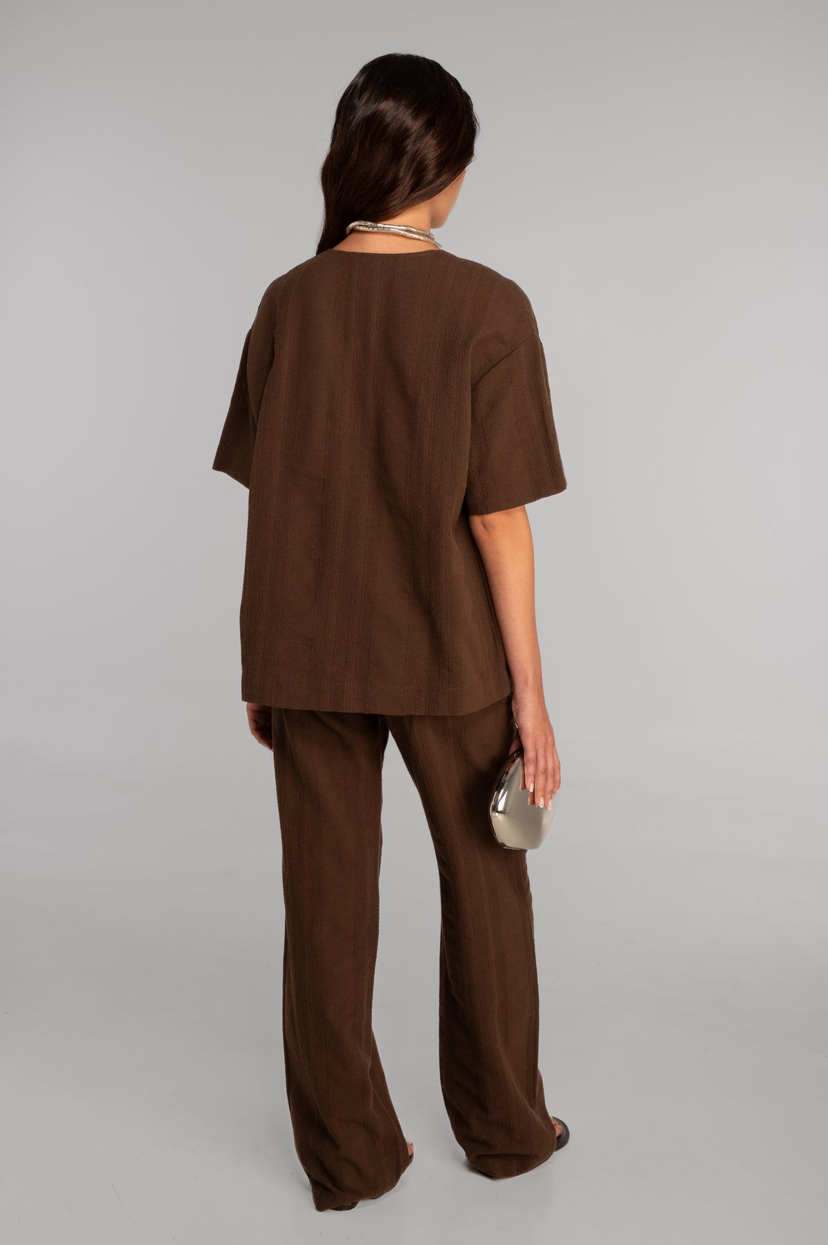 Giacca stile kimono in jacquard di cotone 7732X