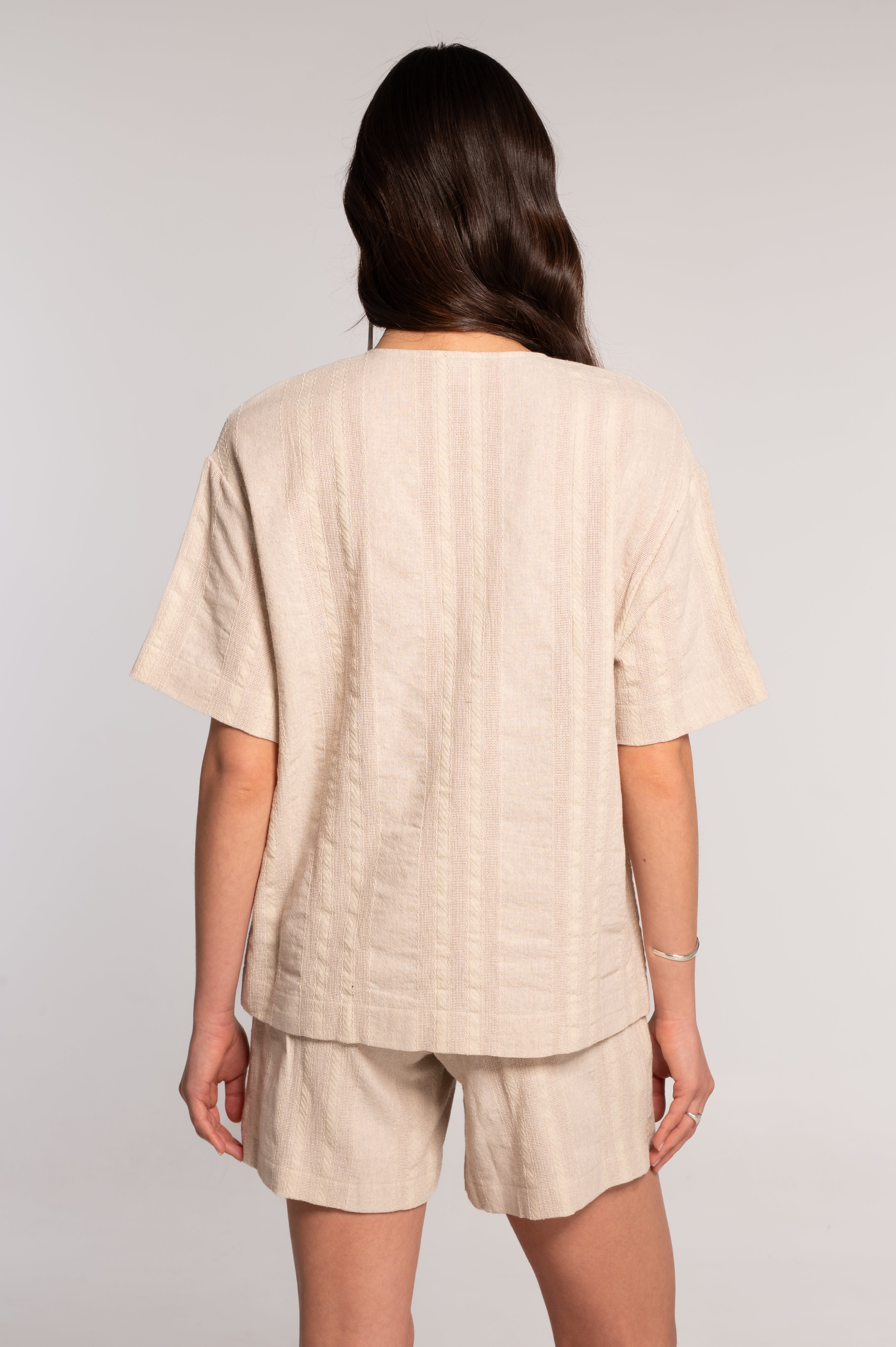 Cotton jacquard kimono-style jacket 7732