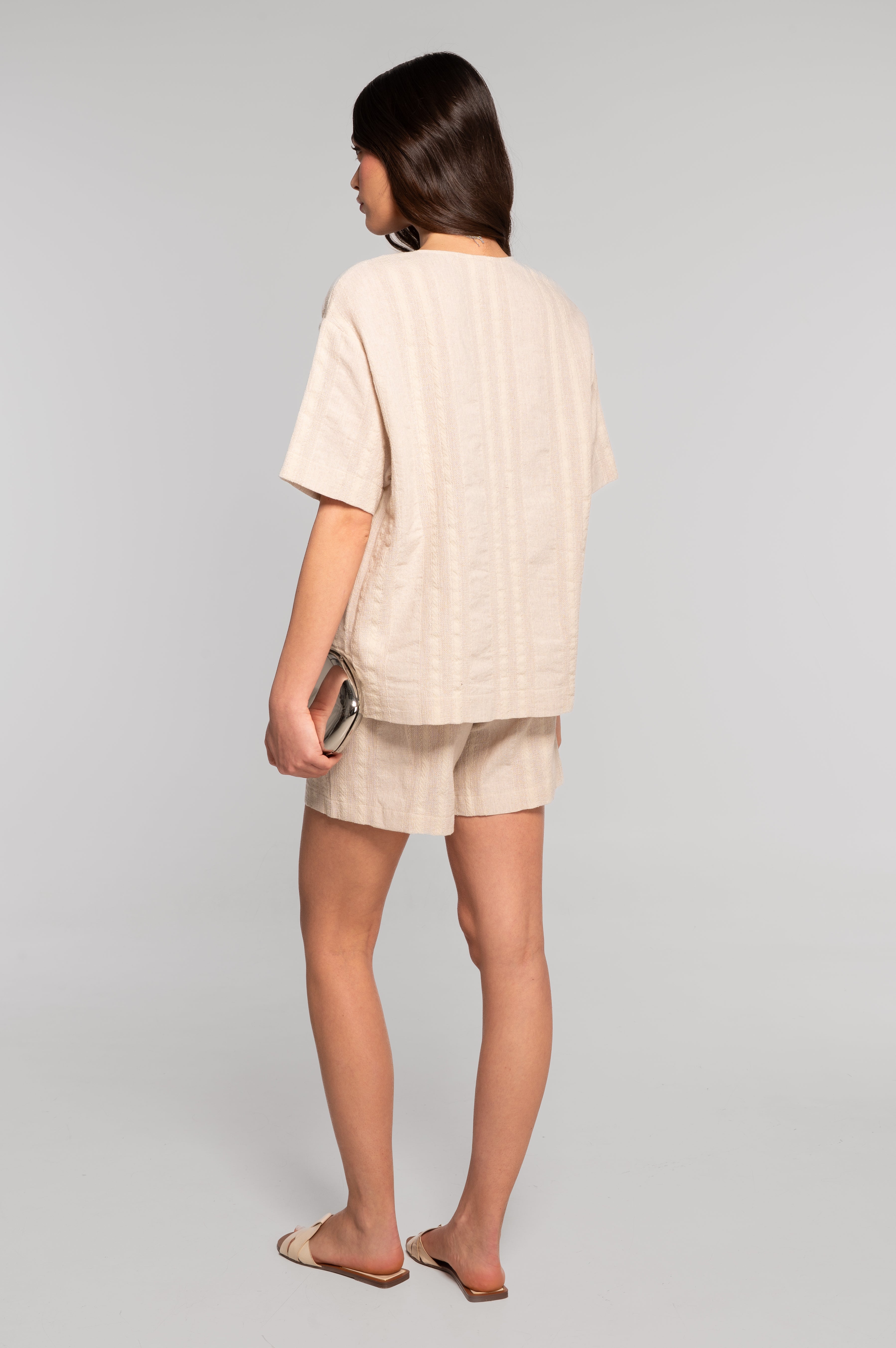 Cotton jacquard kimono-style jacket 7732