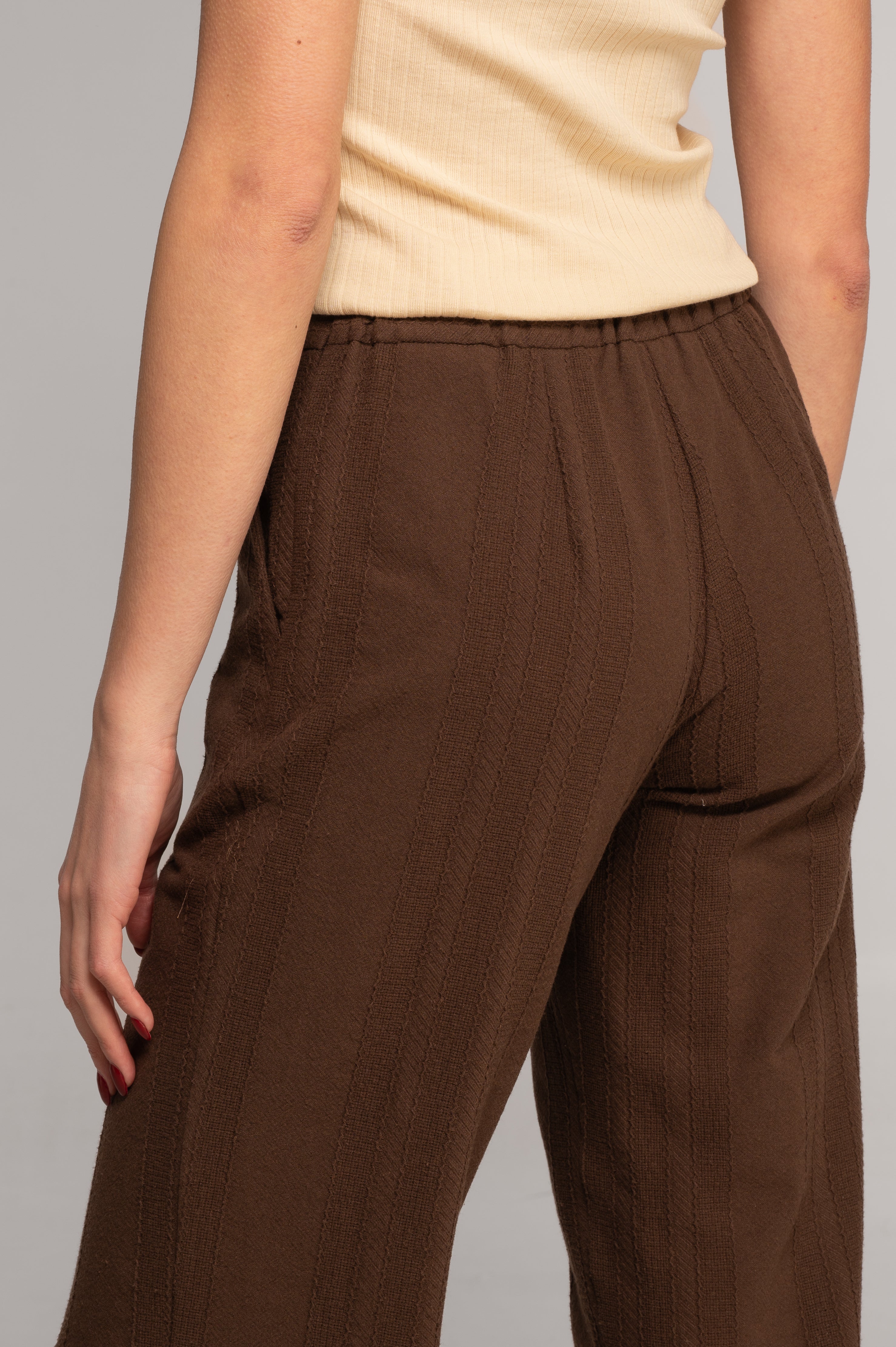 Cotton jacquard wide-leg trousers 7733X