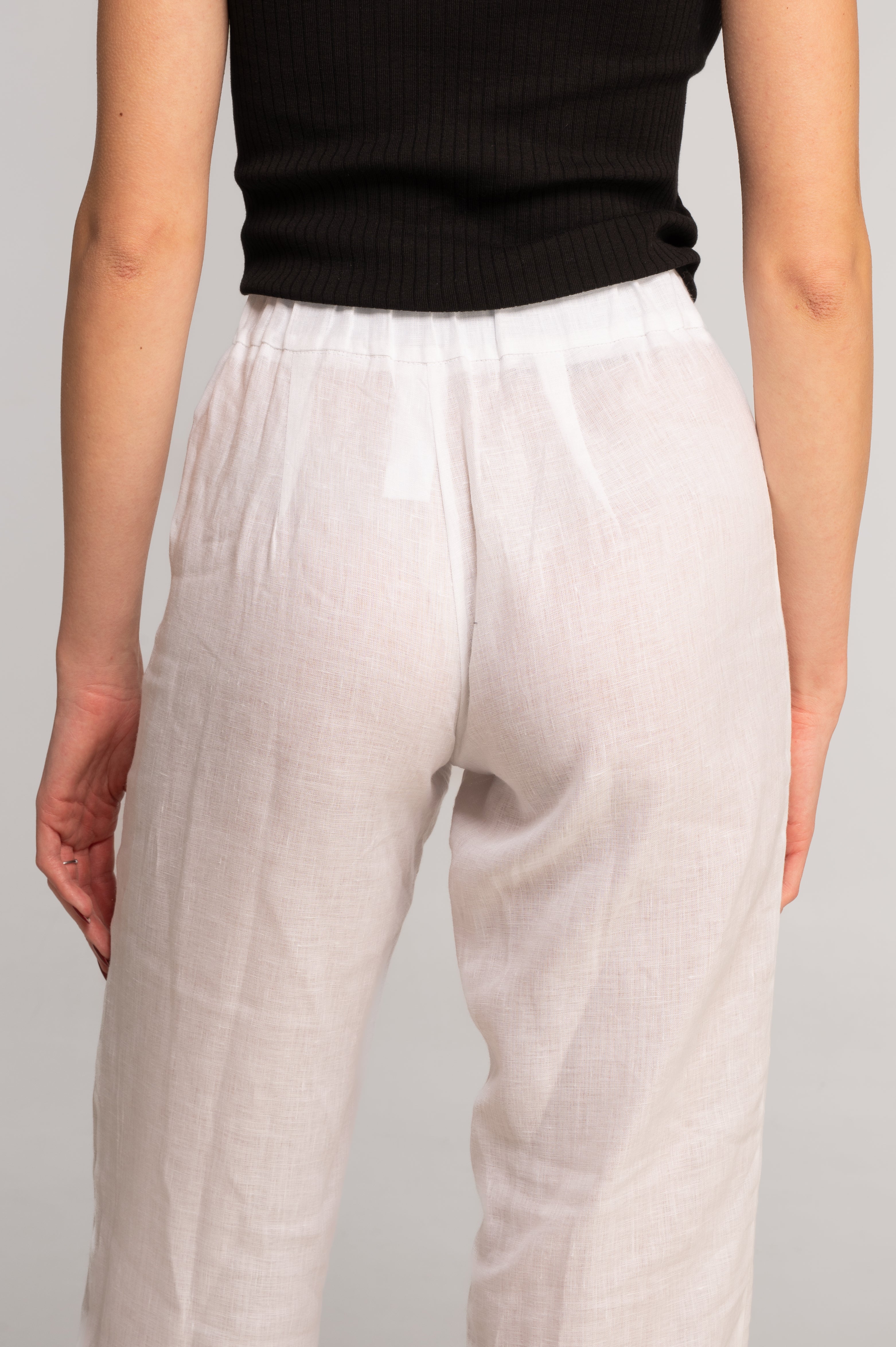 Linen wide-leg trousers 7743