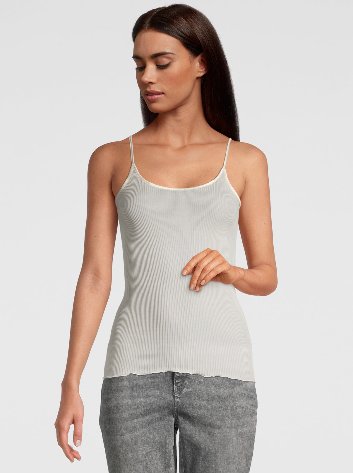 Spaghetti Top pure Silk organza 9450 - Oscalito