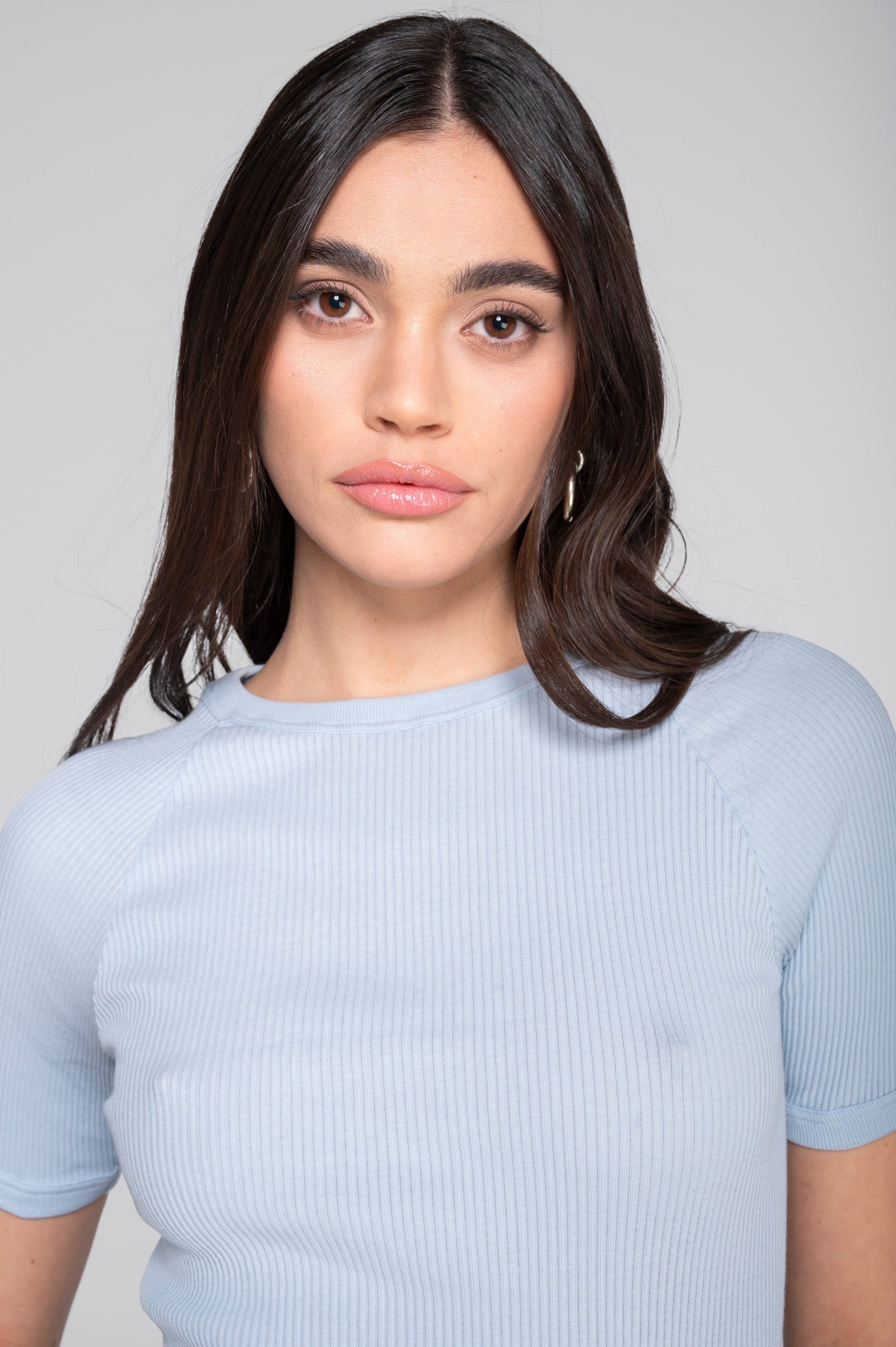 Cotton round neck T-shirt 7163