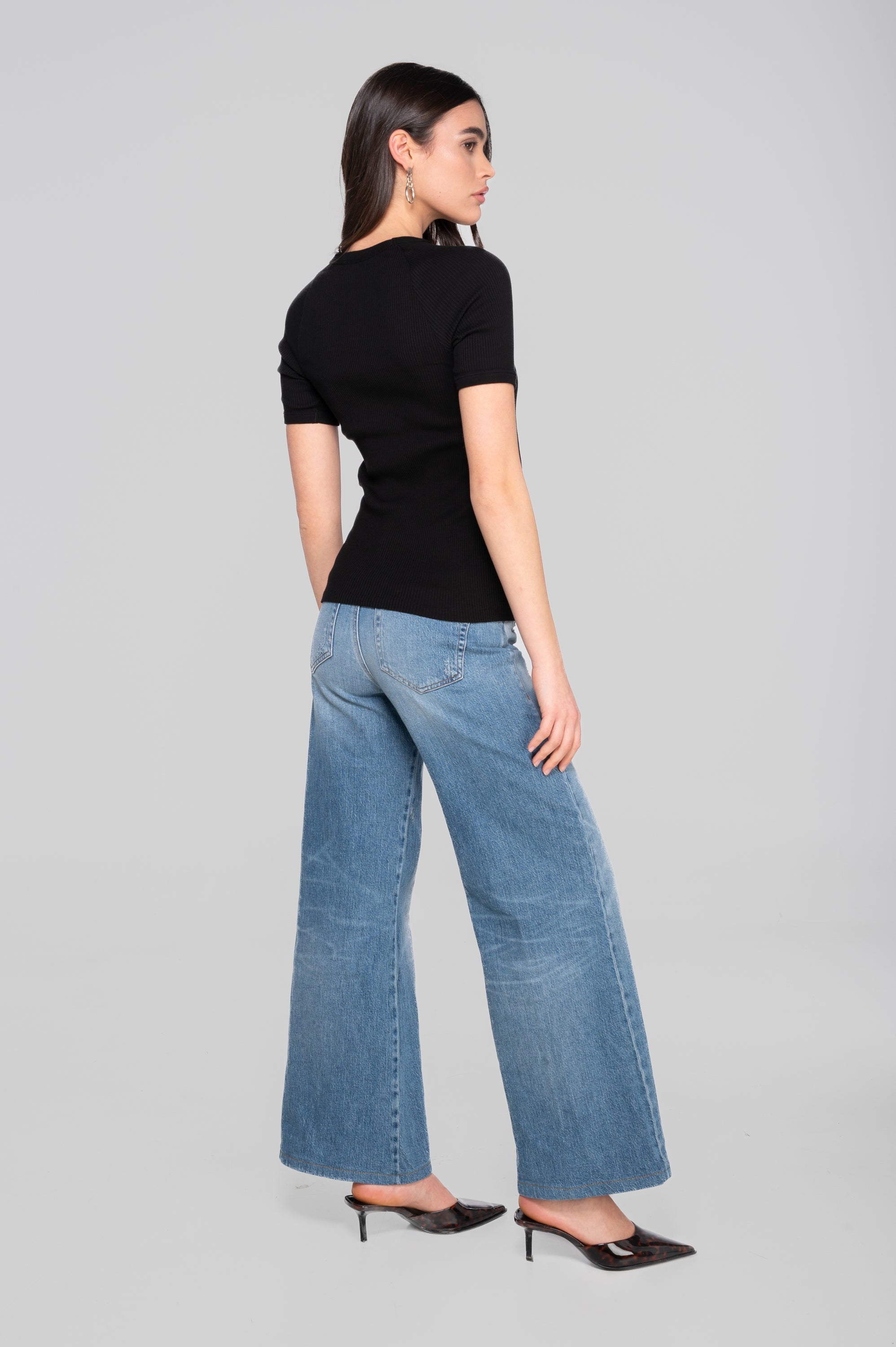 Cotton round neck T-shirt 7163