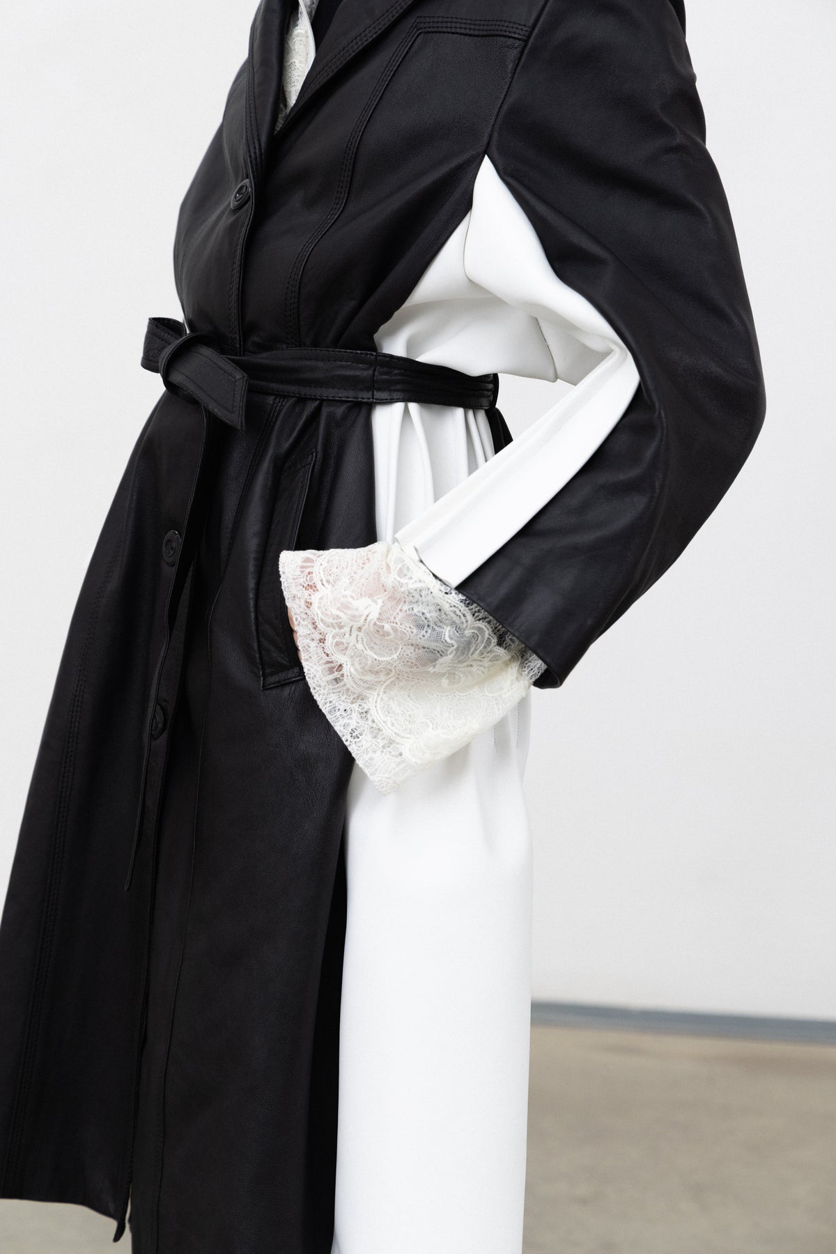 LUXIFER LEATHER TRENCH