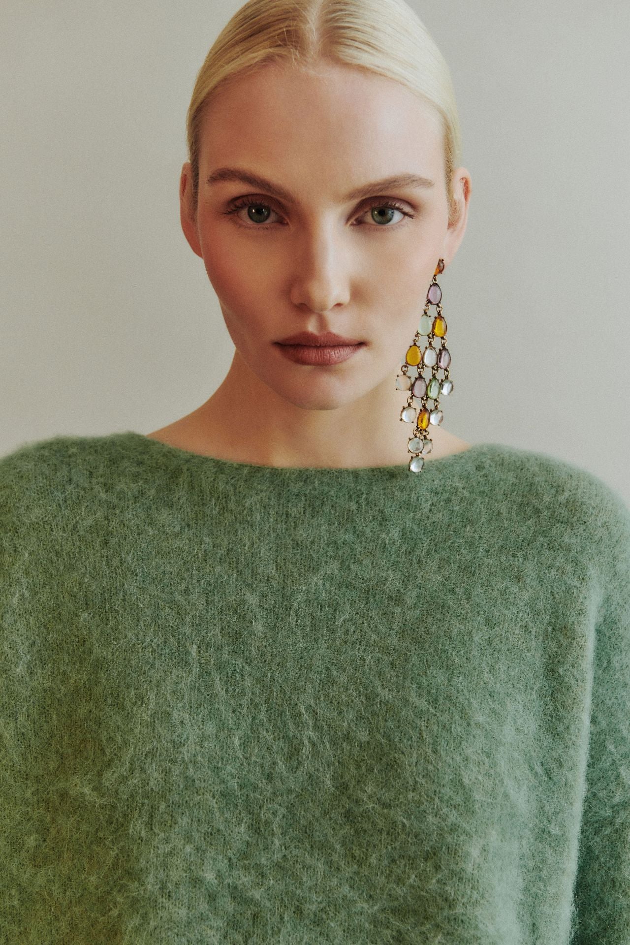 Roundneck pullover in alpaca blend 7667