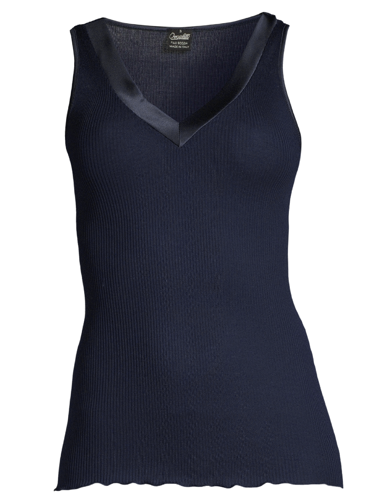 Filoscozia® Tank Top with Satin Edging 16132 - Oscalito