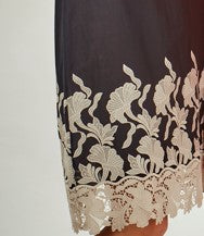 Short-sleeved Dress in Cotton with Macramé 5985 - Oscalito